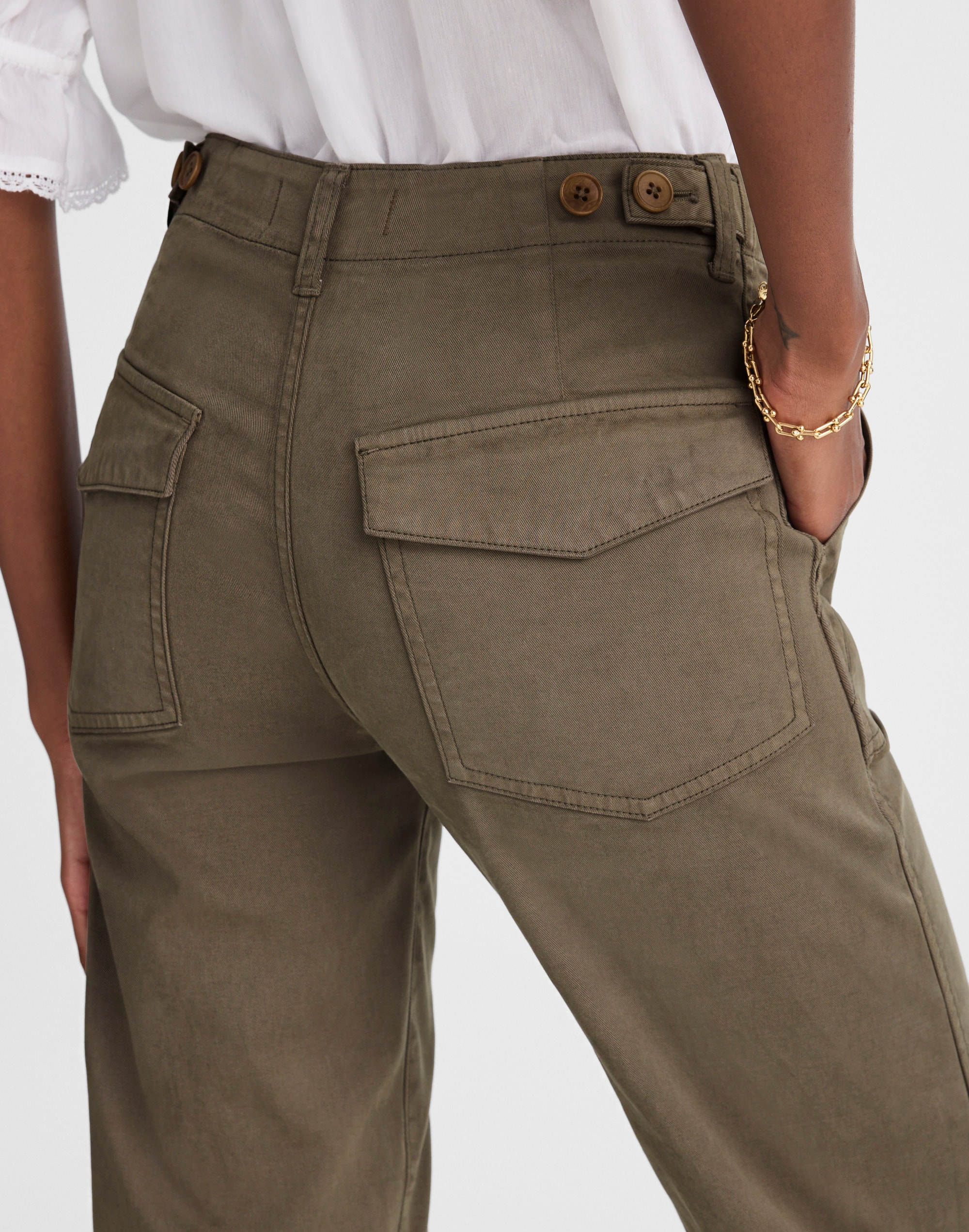 The Petite Utility Straight-Leg Pants