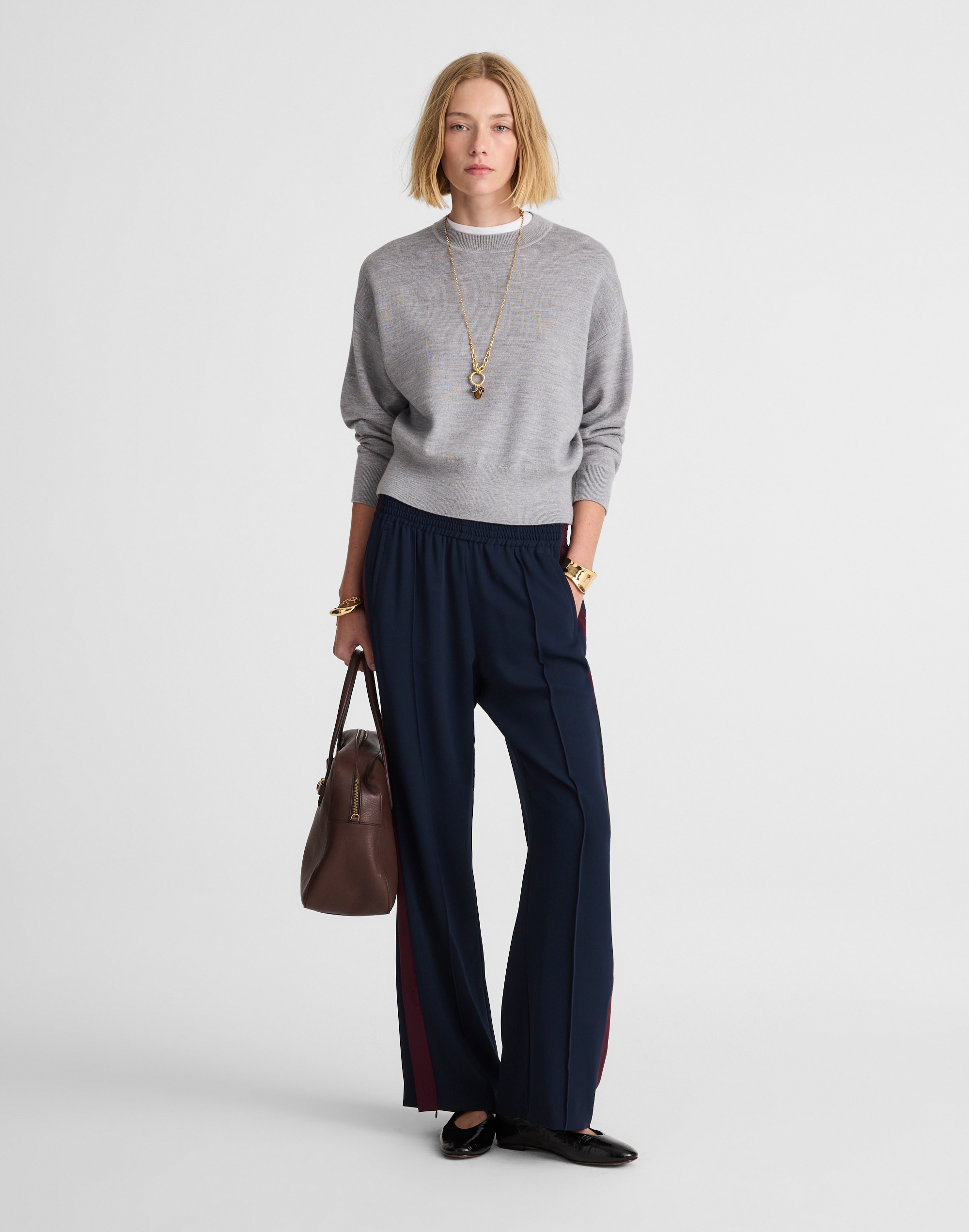 Pull-On Bootcut Track Pant