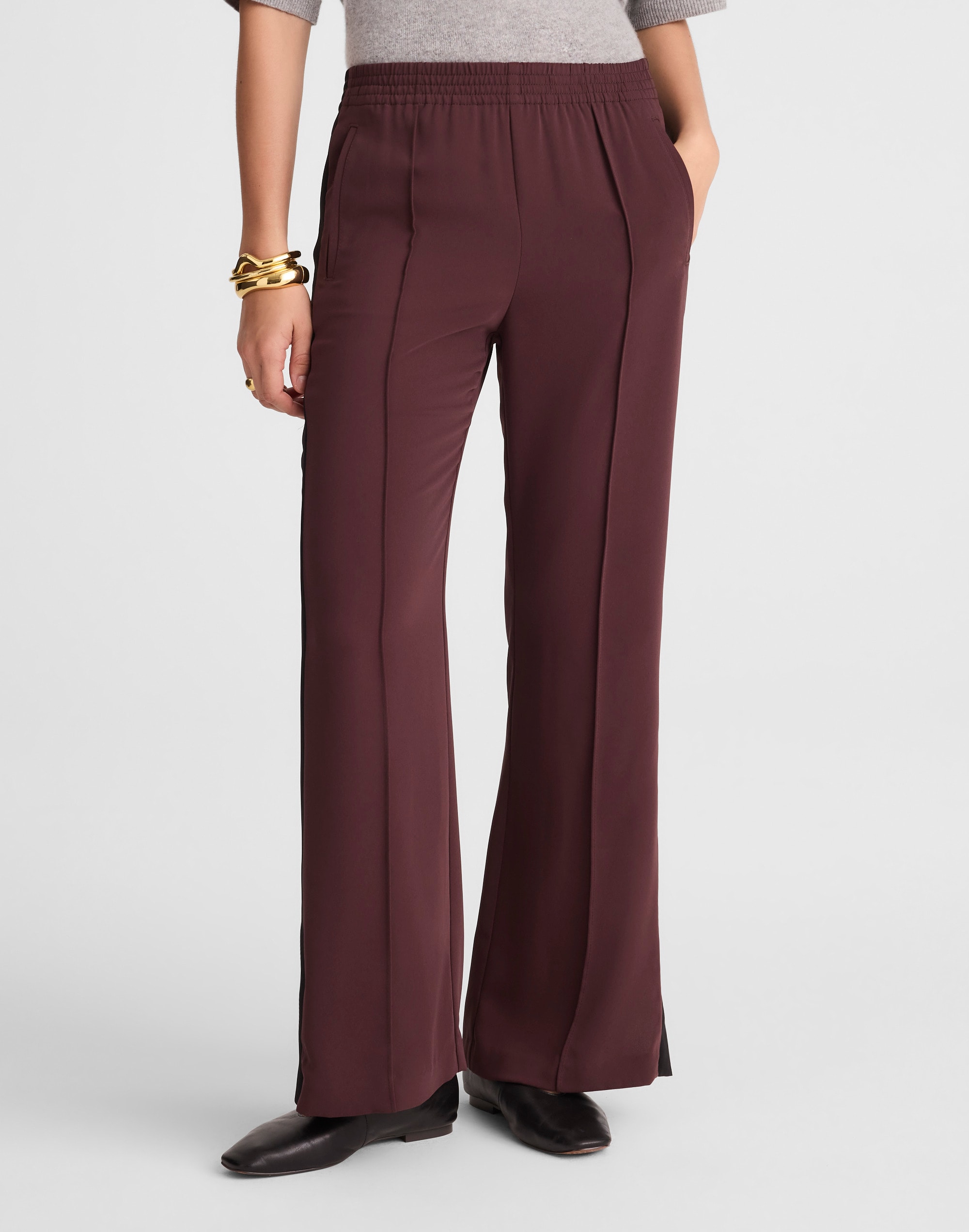 Pull-On Bootcut Track Pant