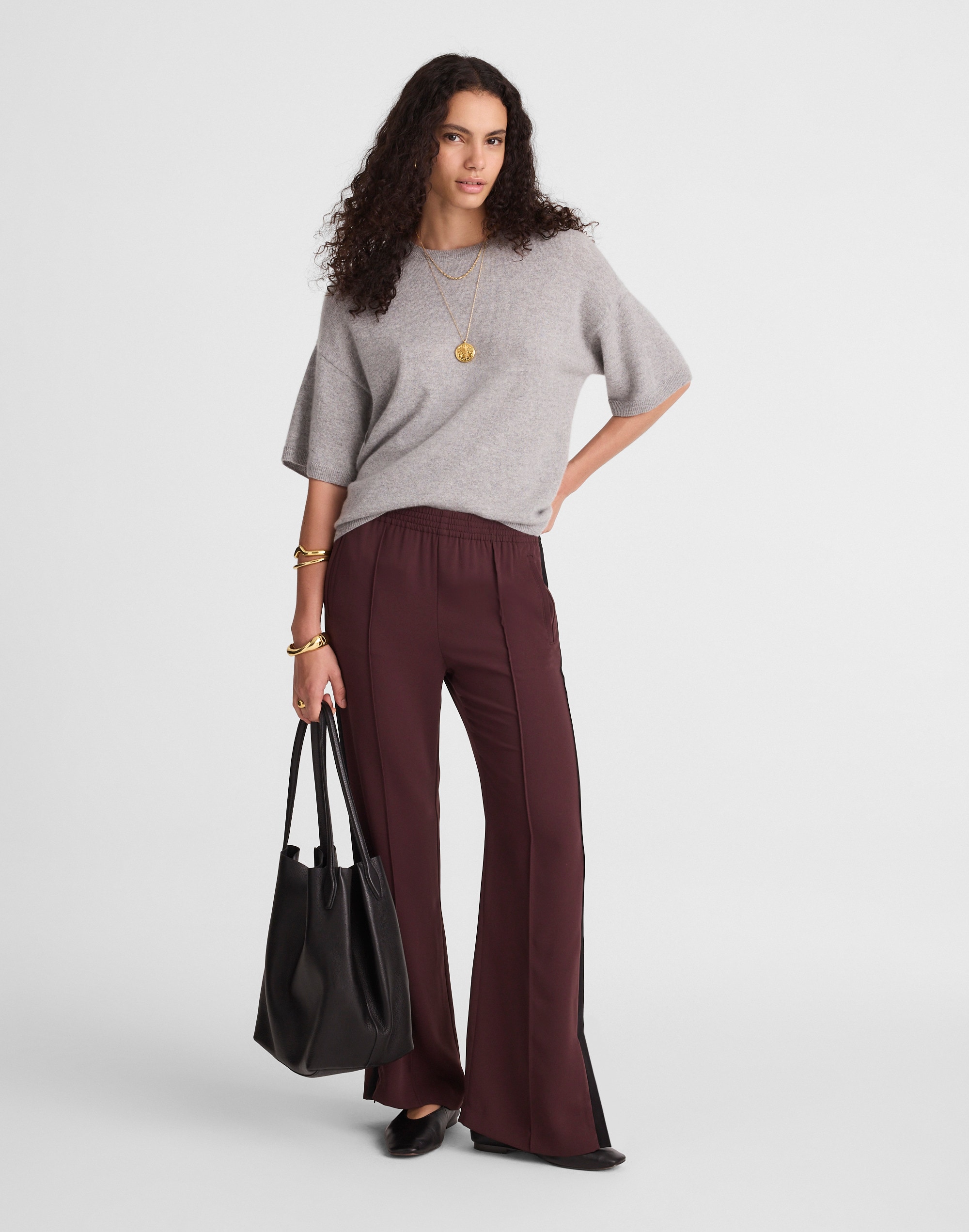 Pull-On Bootcut Track Pant