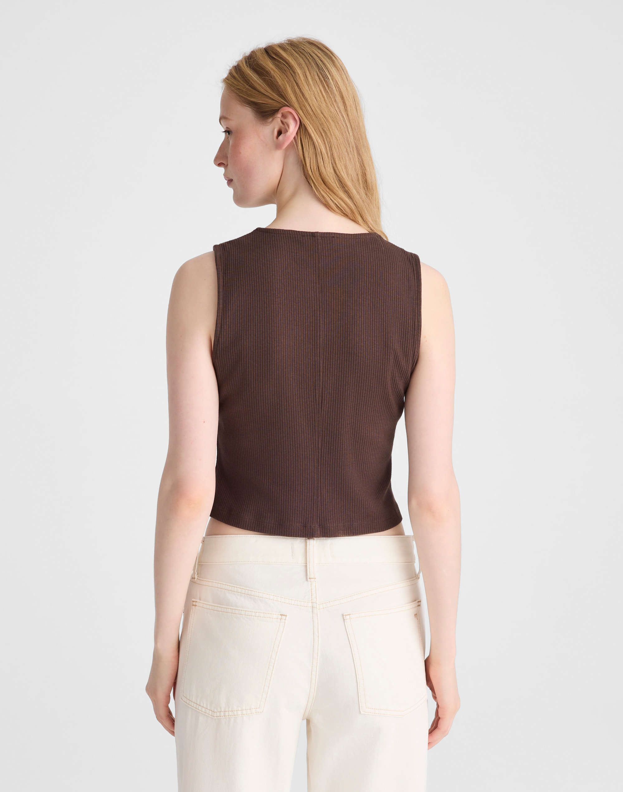 Ribbed V-Neck Vest