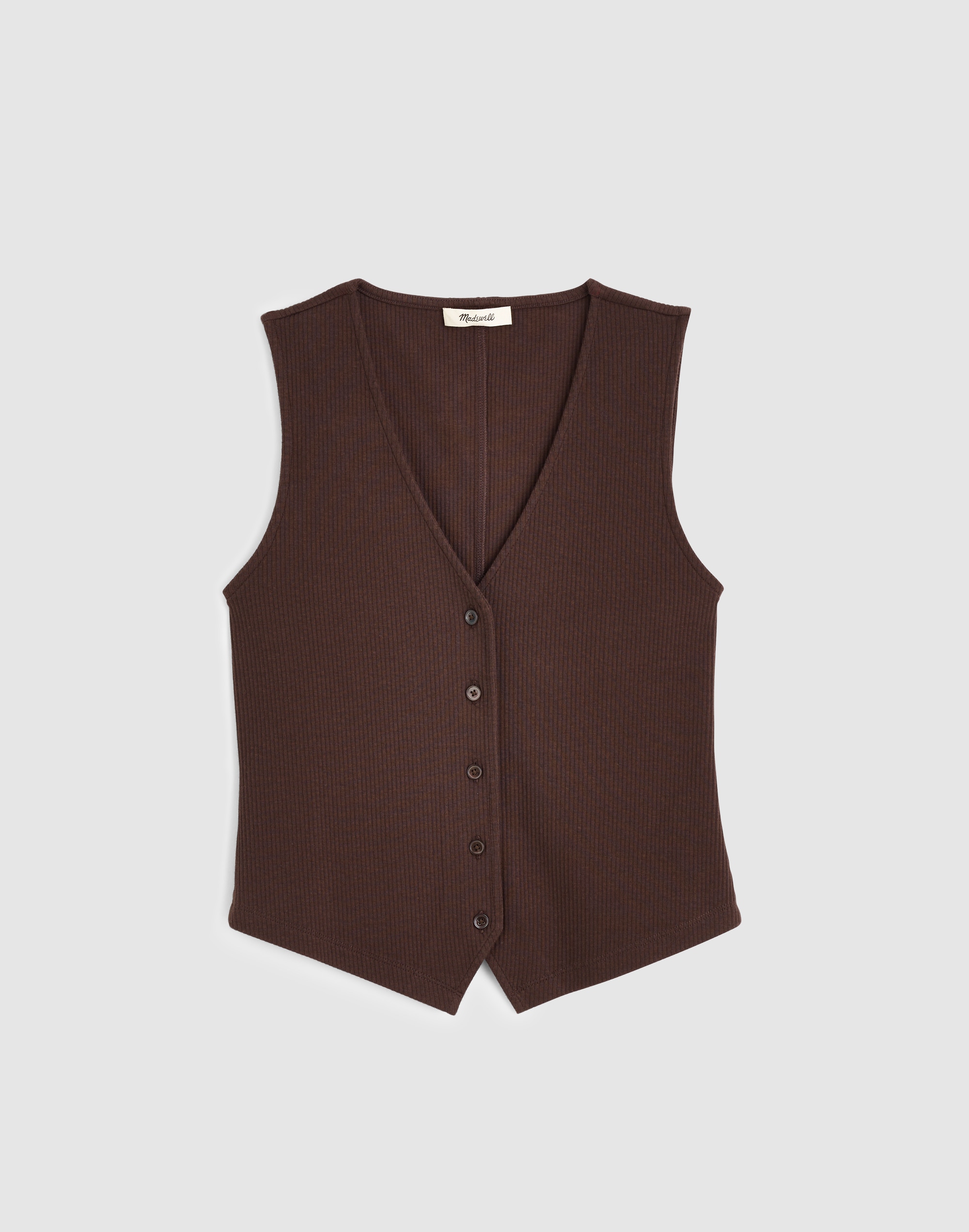 Ribbed V-Neck Vest