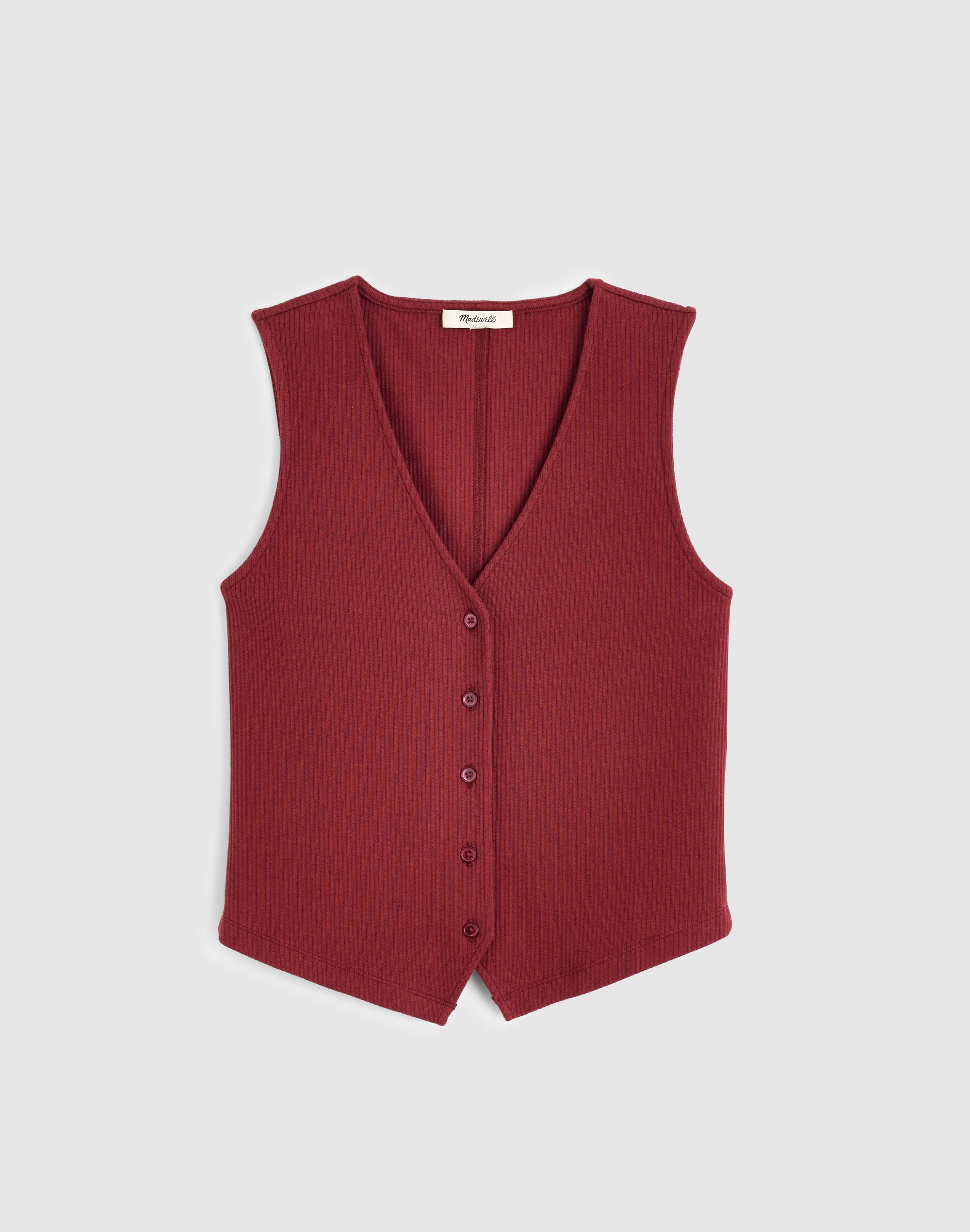 Ribbed V-Neck Vest