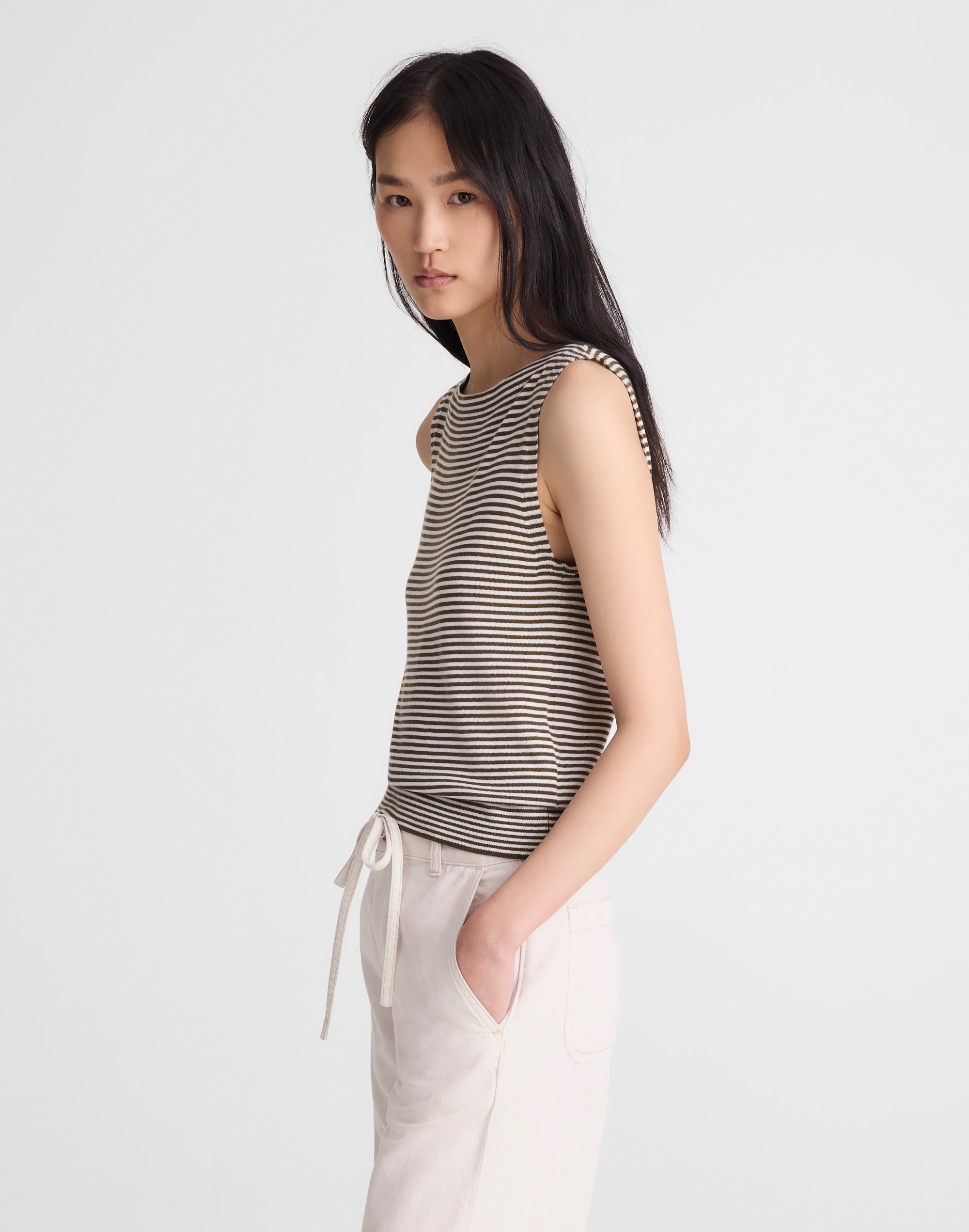Boatneck Sleeveless Sweater