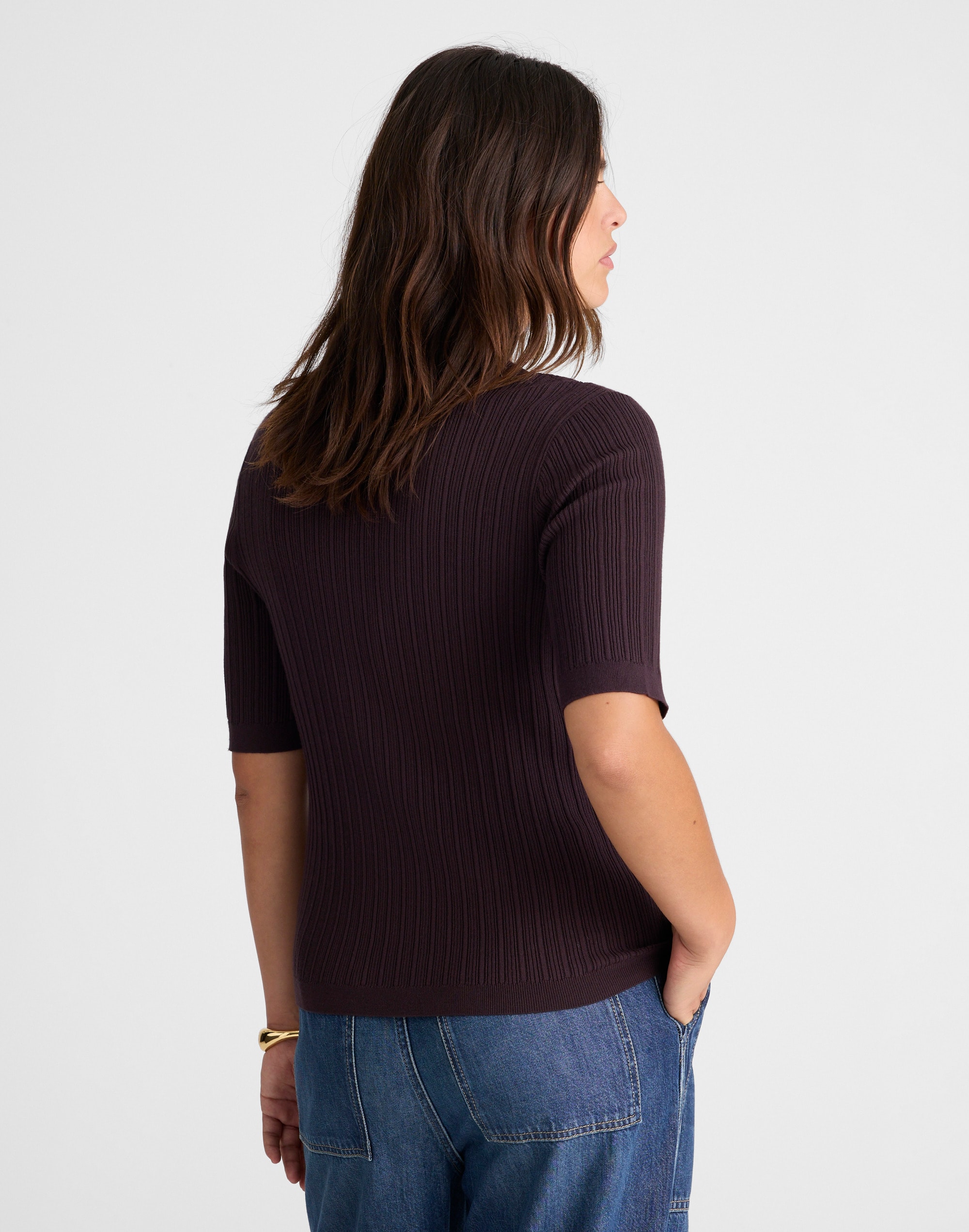 The Signature Knit Johnny-Collar Sweater