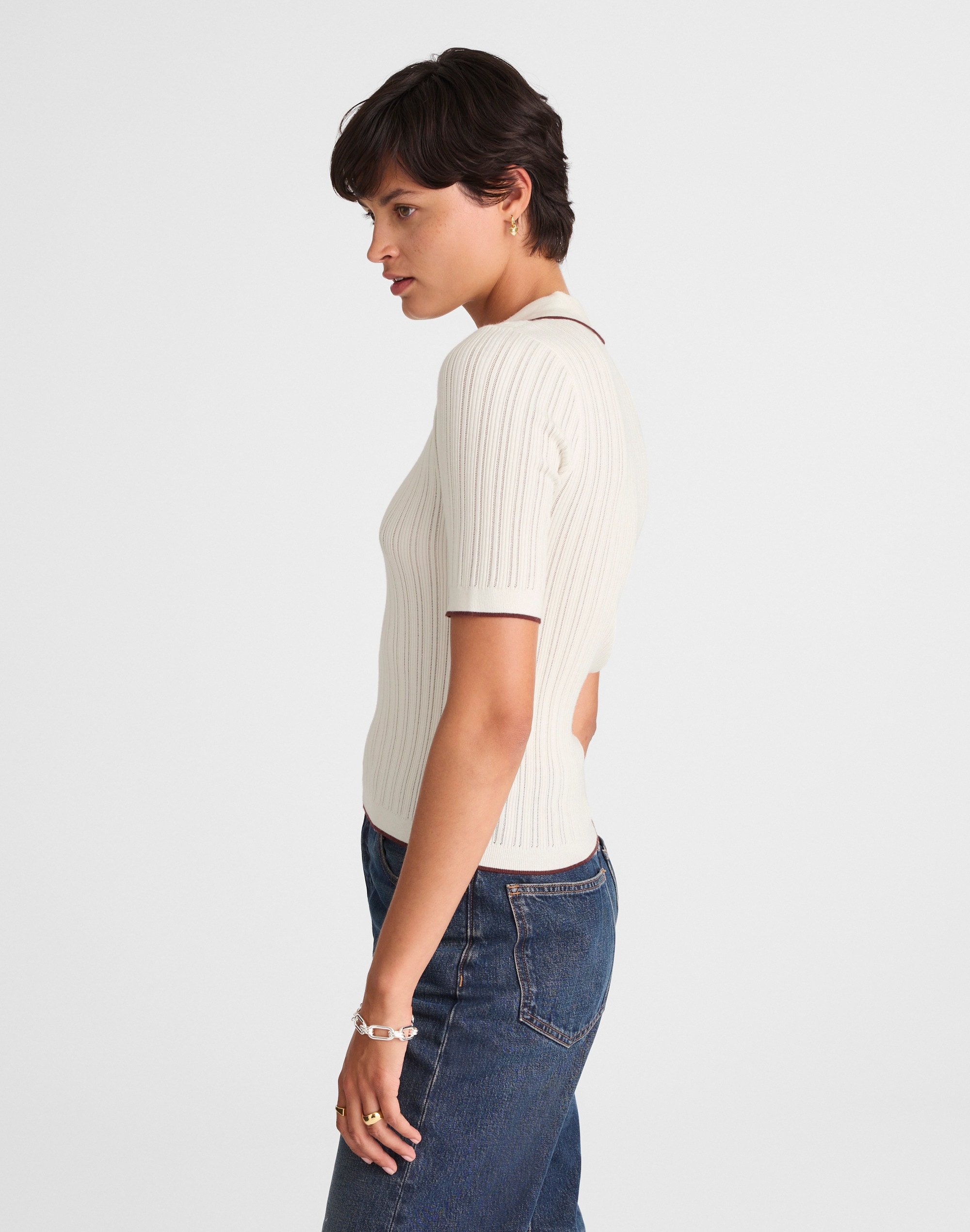 The Signature Knit Johnny-Collar Sweater