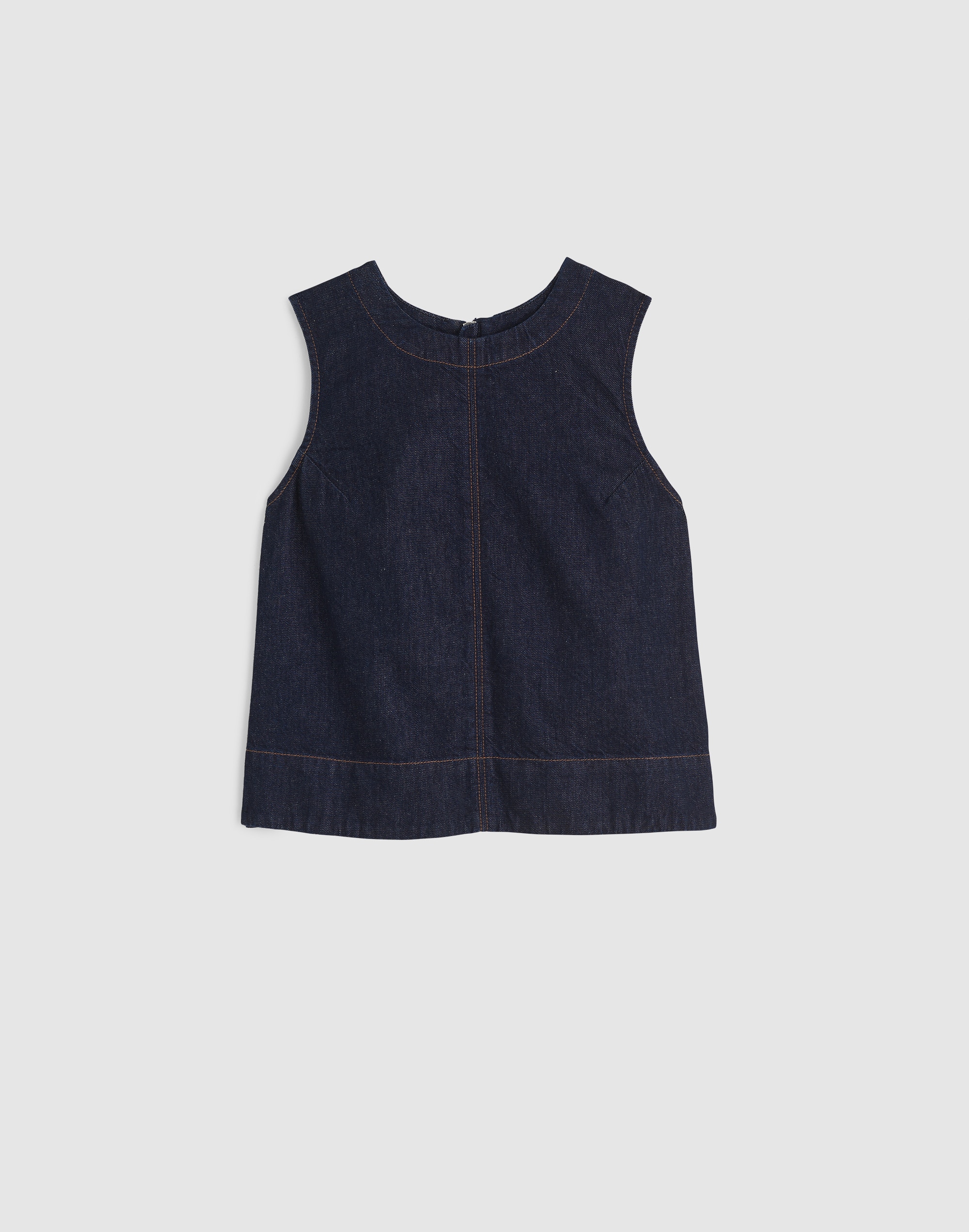 Denim Boxy Shell Top