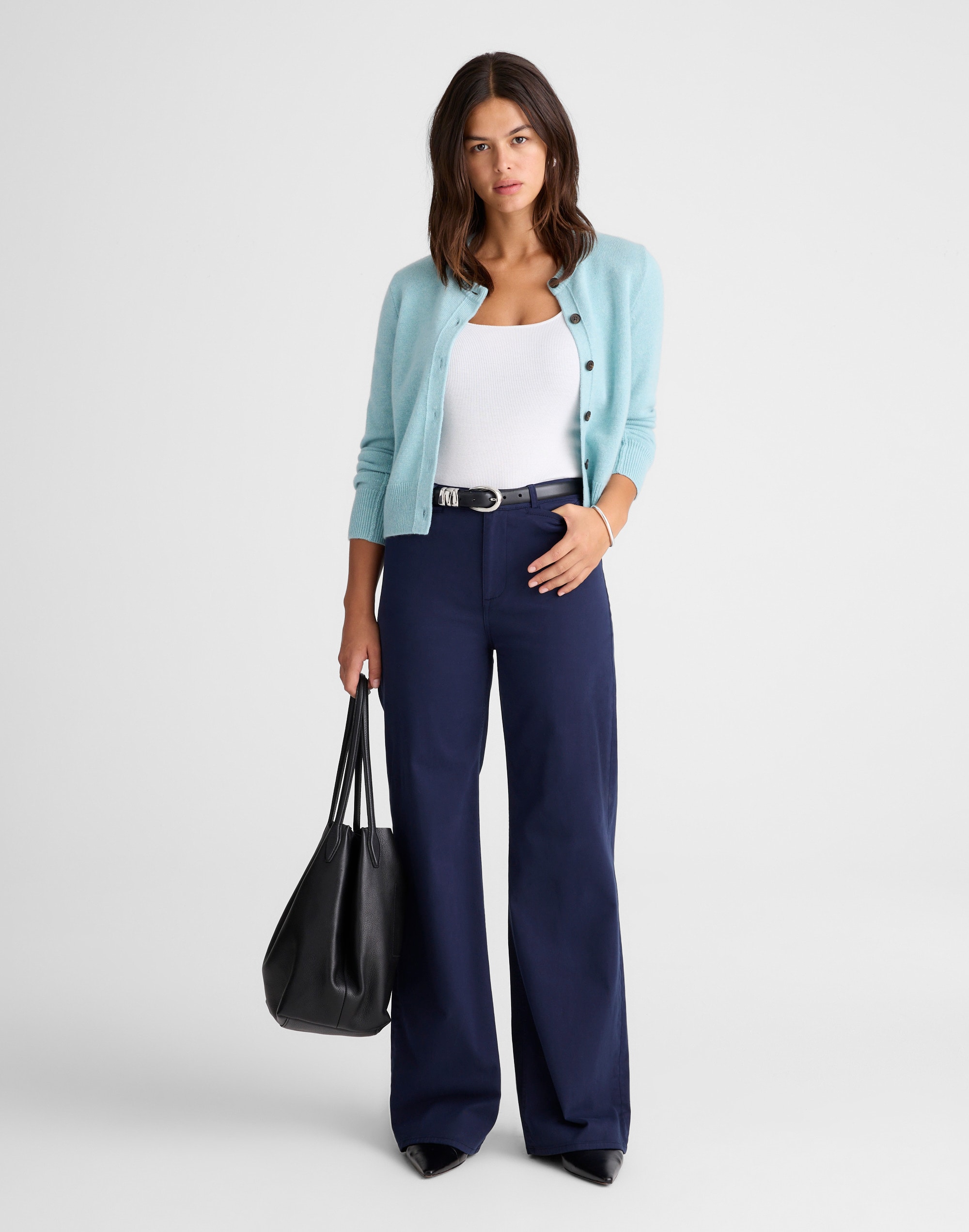 the wide-leg pant in twill