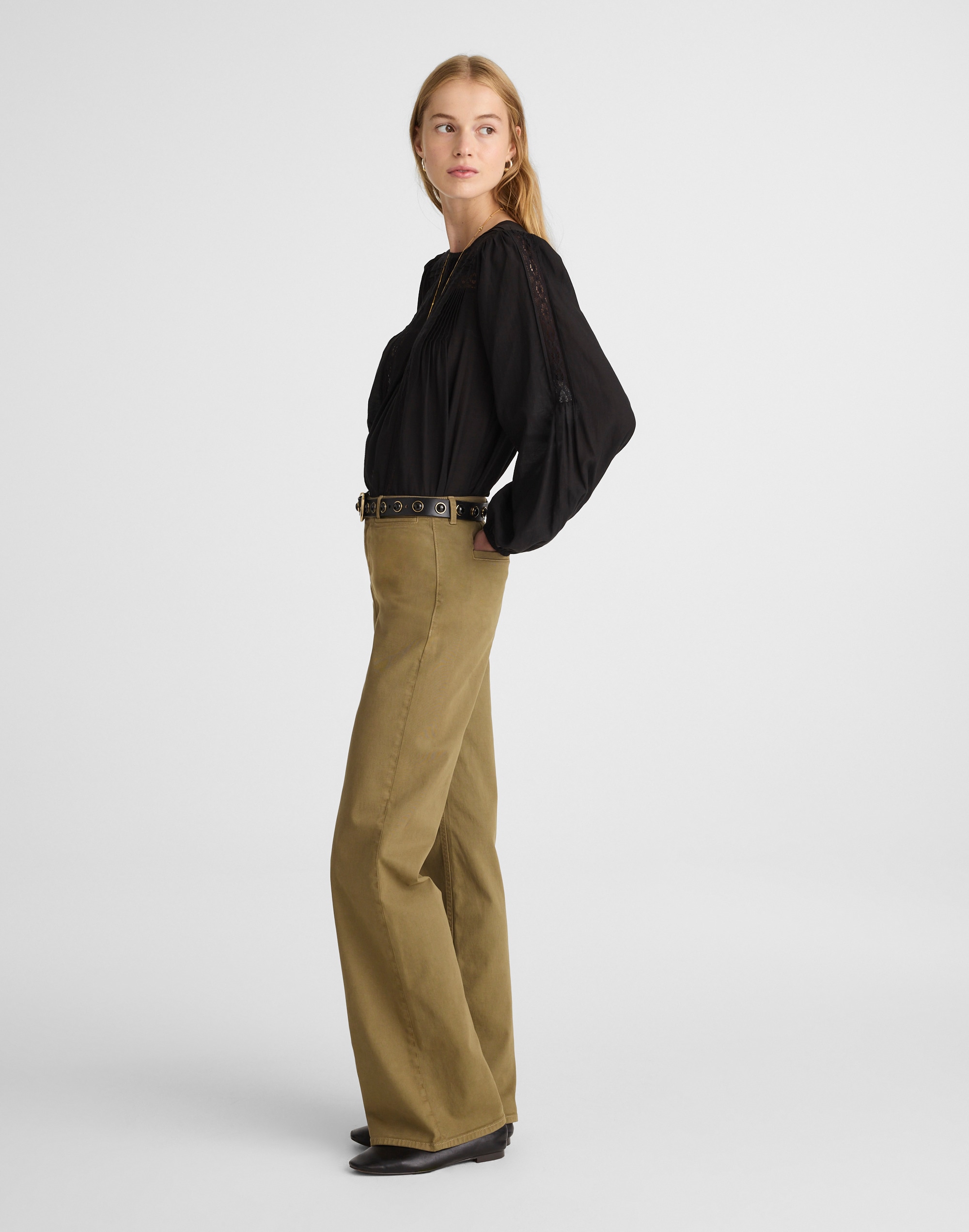 The Tall Wide-Leg Pant in Garment-Dyed Twill