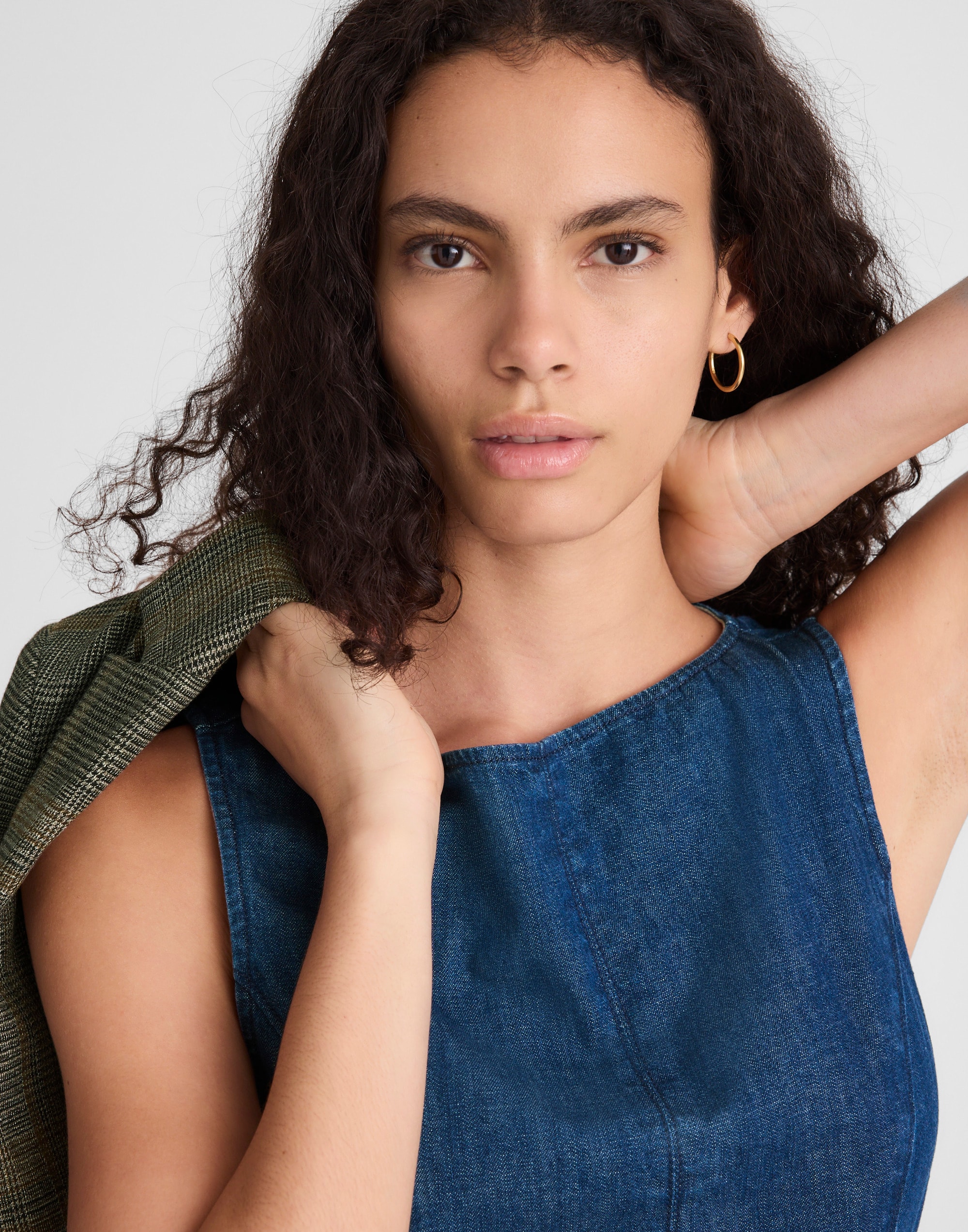 Denim Boatneck Mini Dress Alternate Image 5