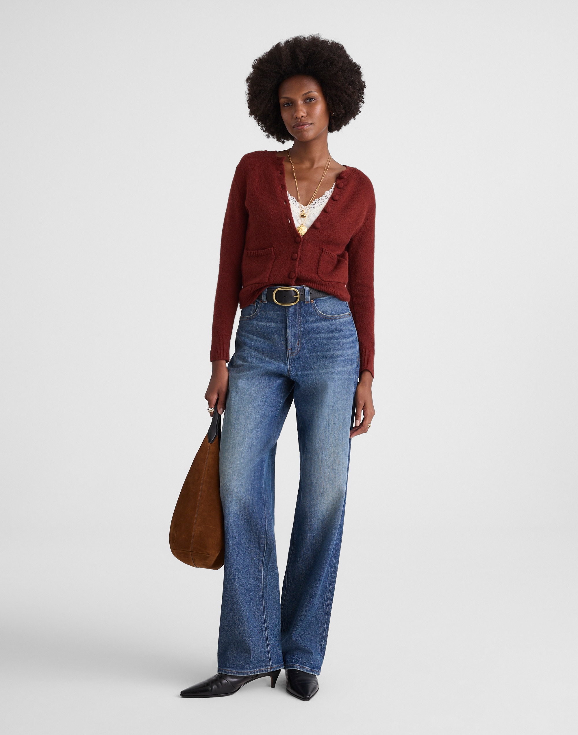 Patch-Pocket Cotton-Blend Cardigan