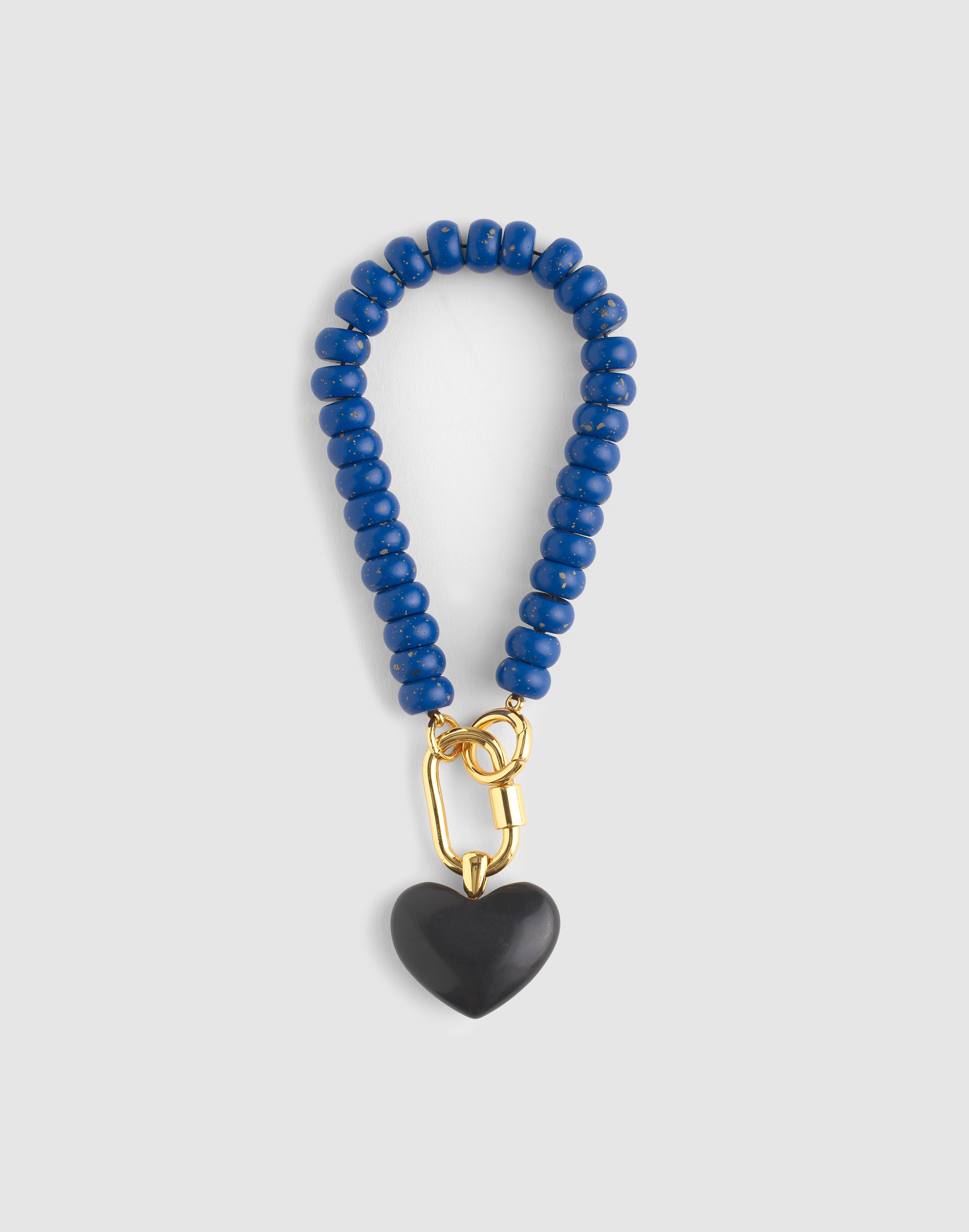 Beaded Heart Carabiner Bag Charm