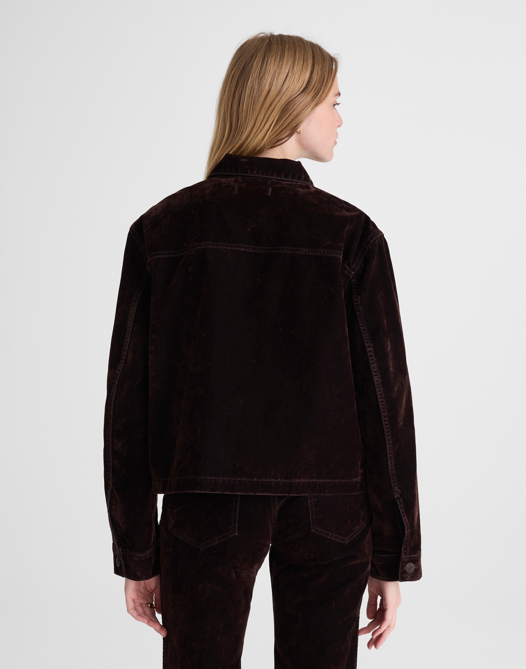 Flocked Denim Chore Jacket