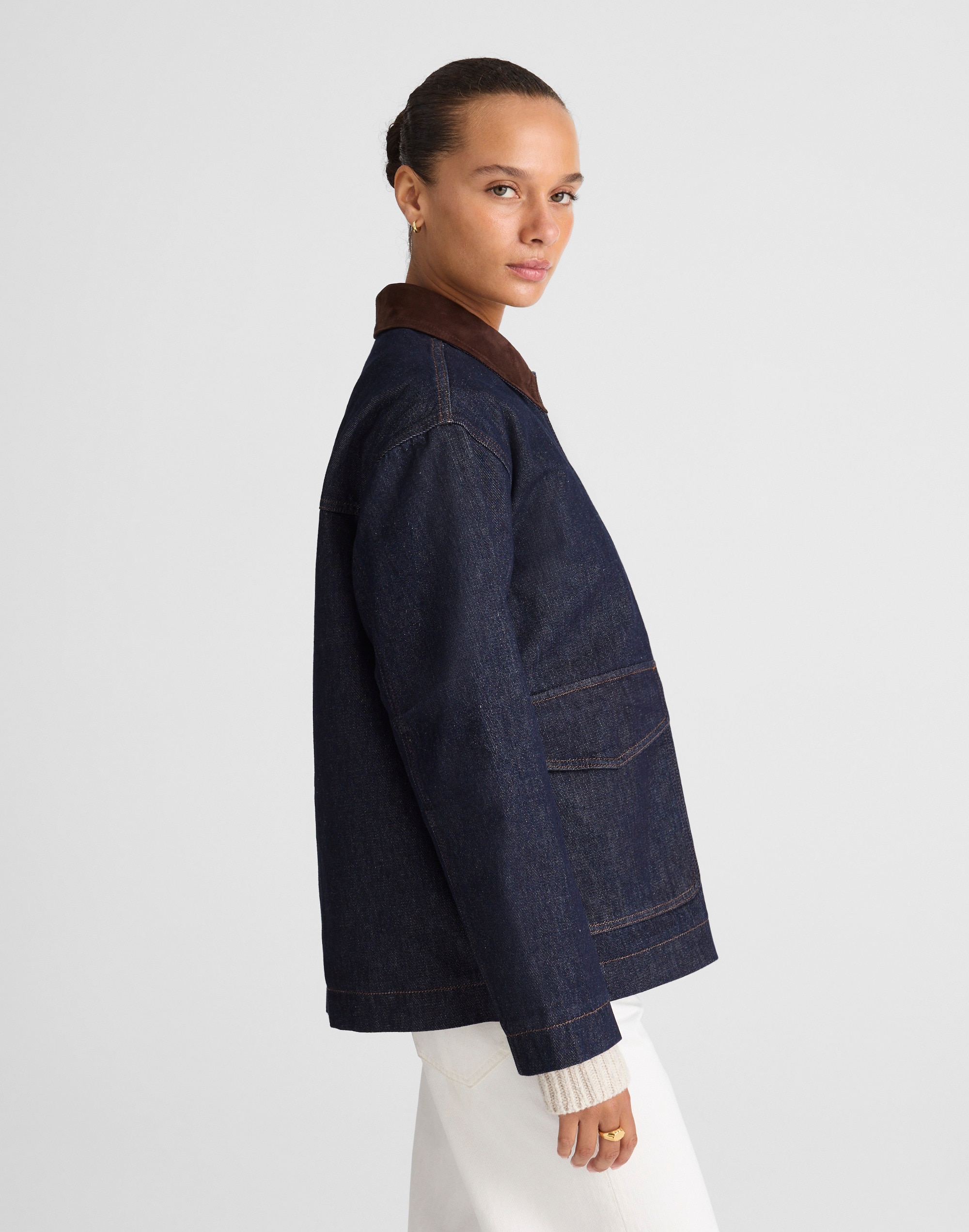 Denim Chore Jacket  in Rinse Wash