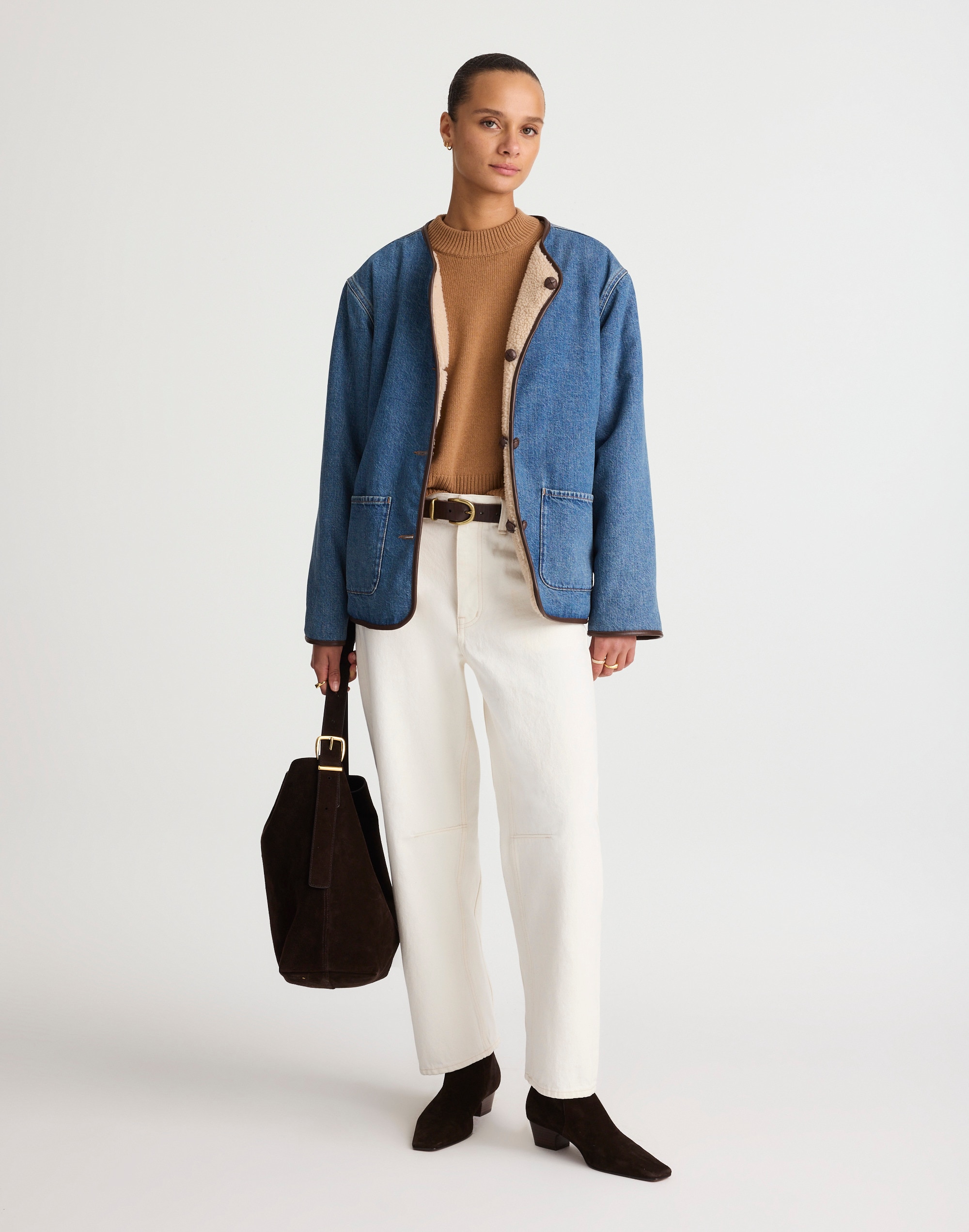 Reversible Denim &amp; Sherpa Jacket