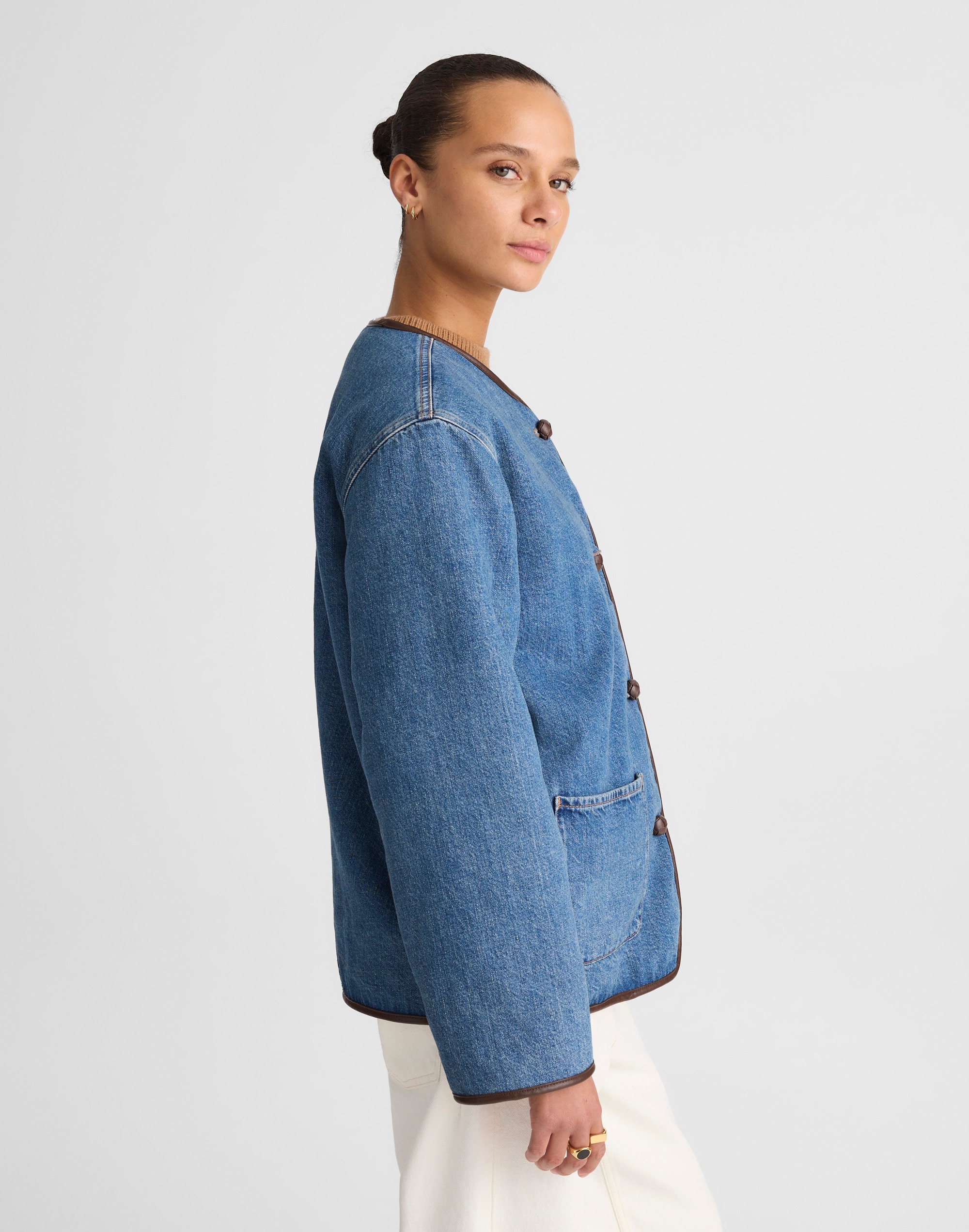 Reversible Denim &amp; Sherpa Jacket