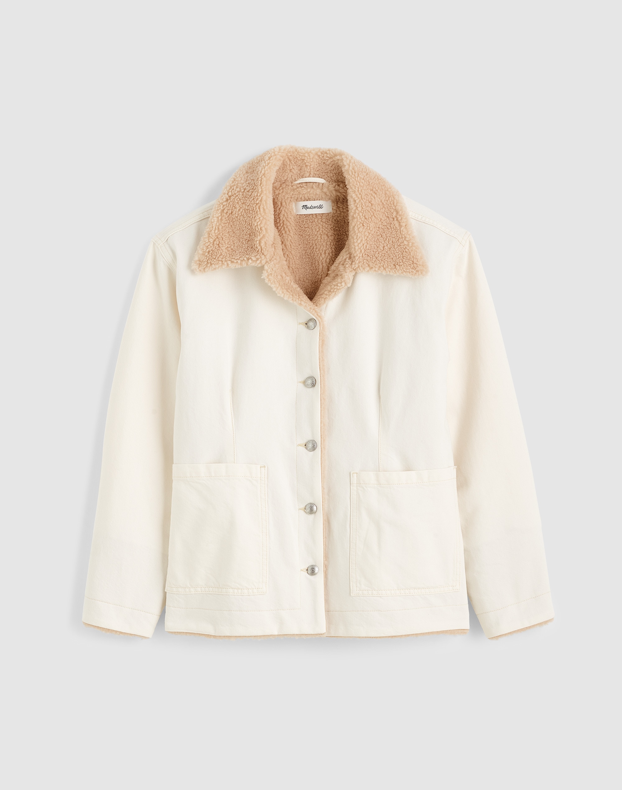 Sherpa-Lined Denim Jacket