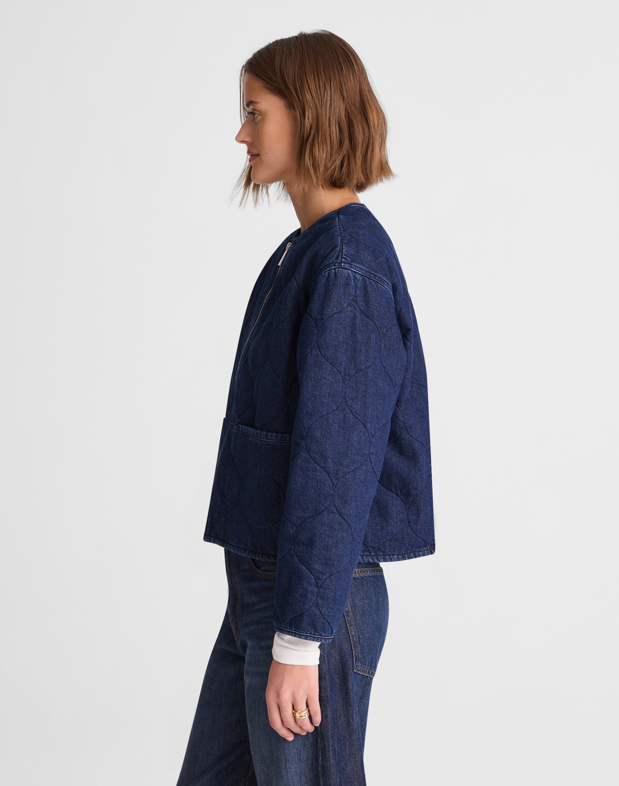 Quilted Denim Jacket