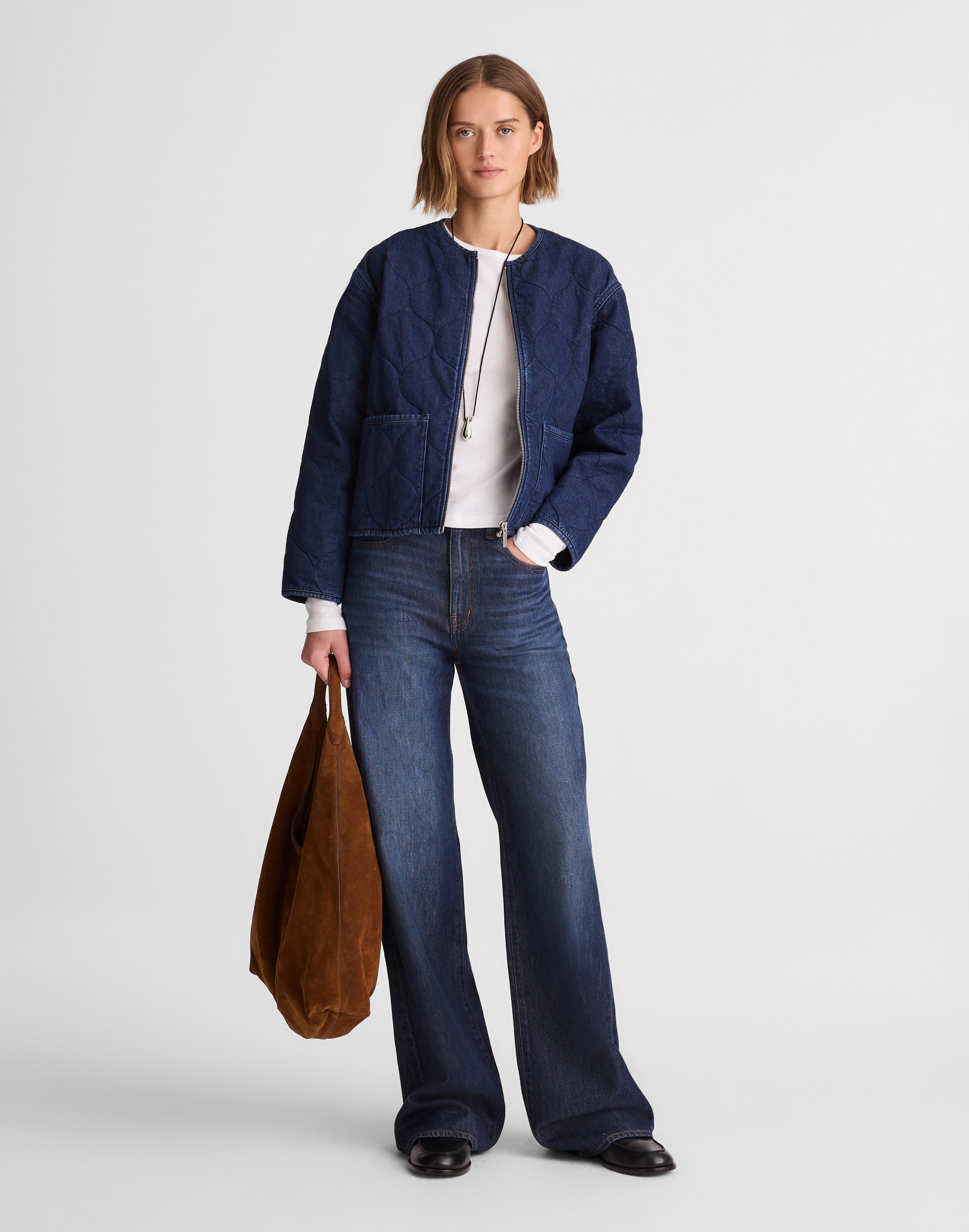 Quilted Denim Jacket