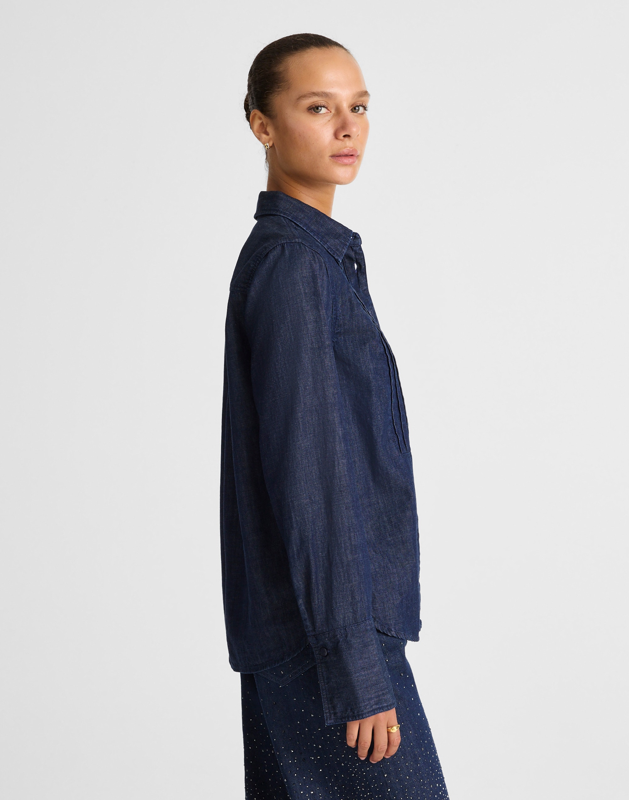 Denim Tuxedo Shirt