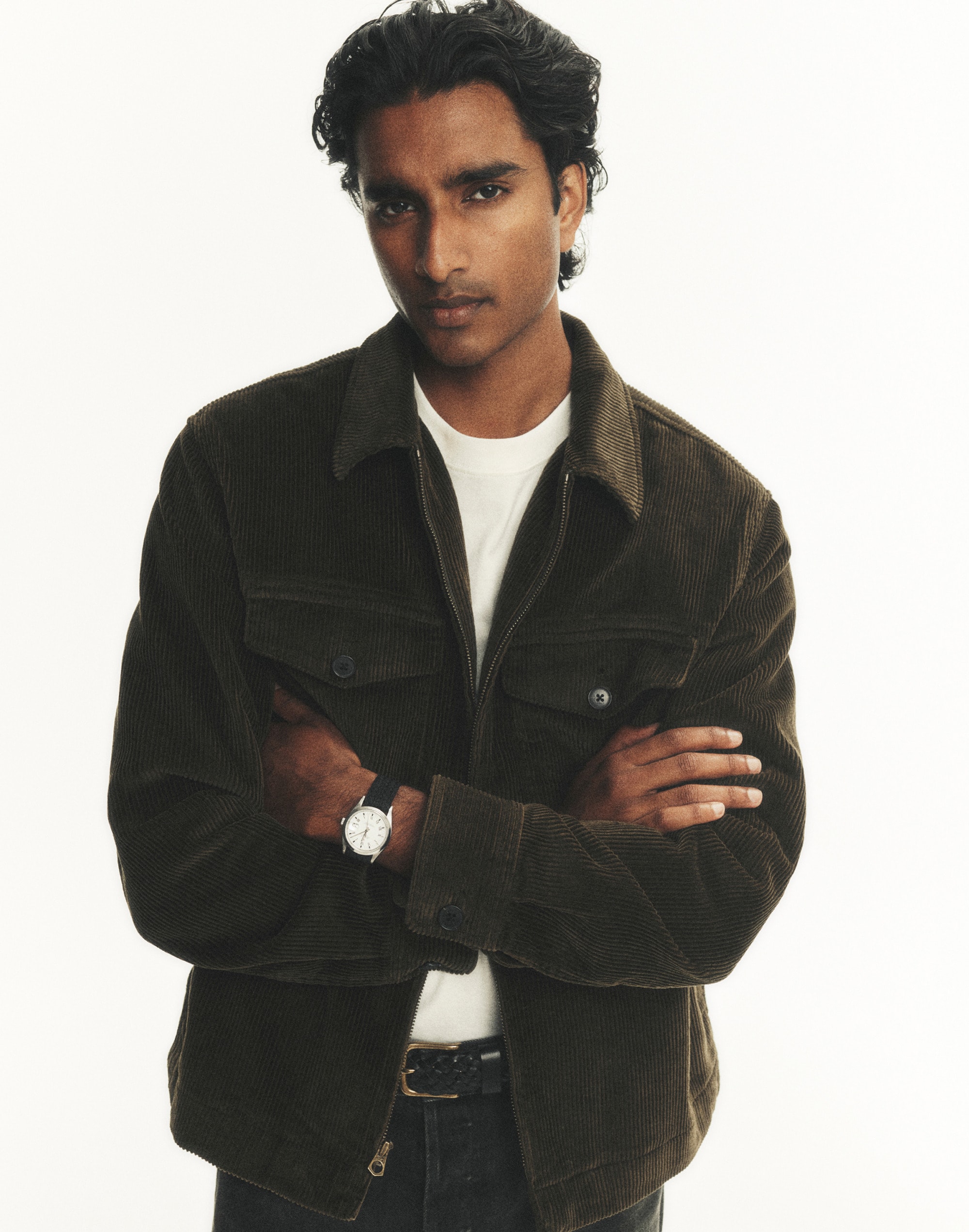 Zip-Front Jacket Corduroy