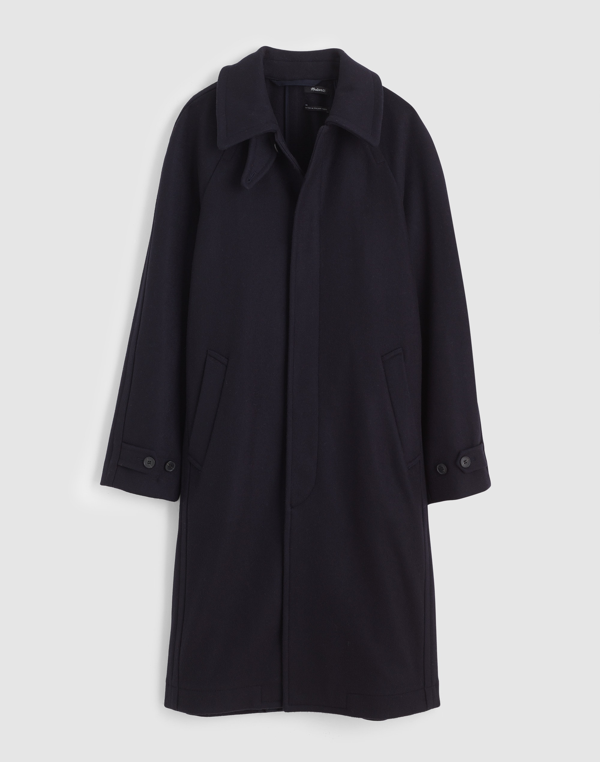 Officer Coat Italian Melton Wool Blend