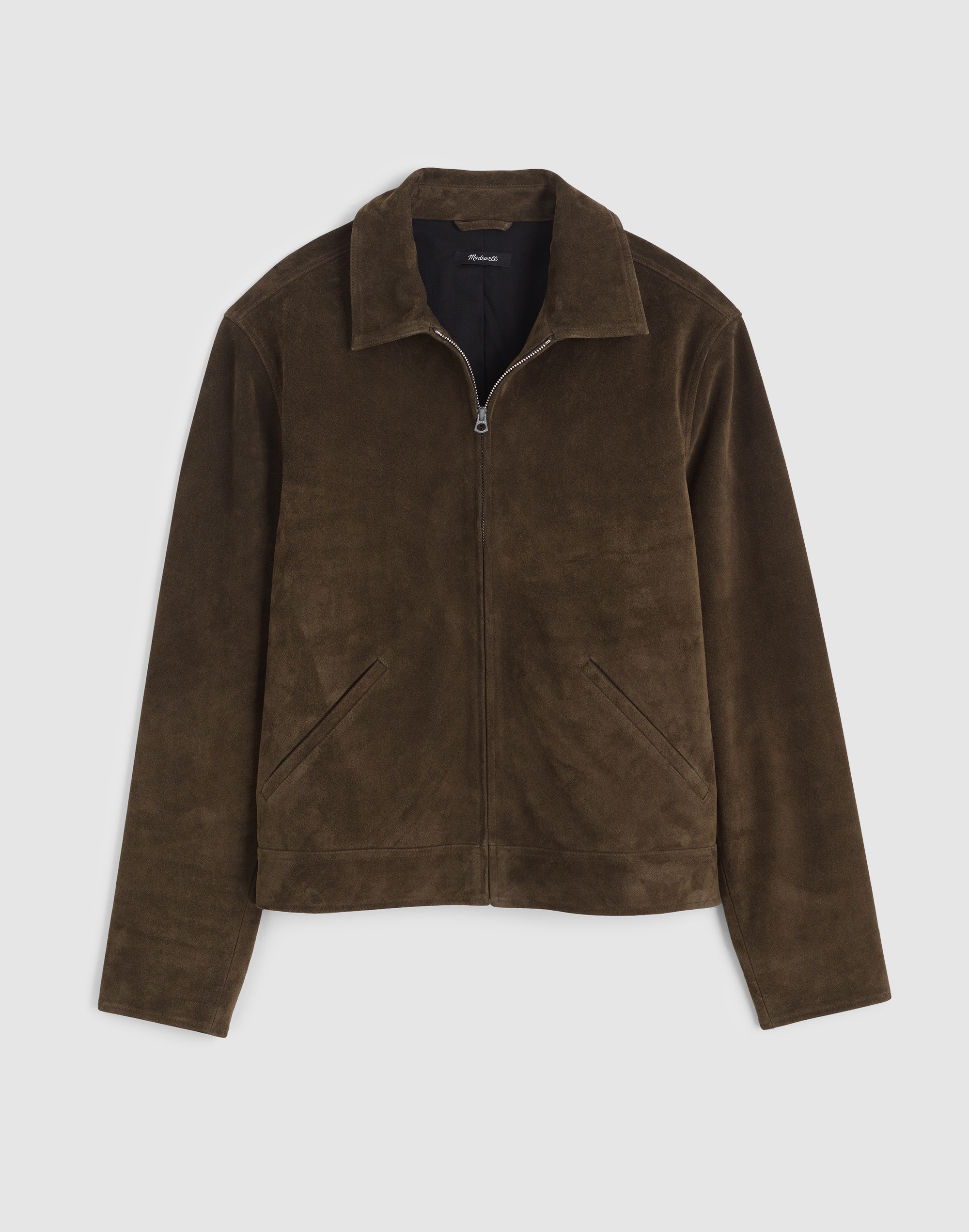 Zip-Front Jacket Suede