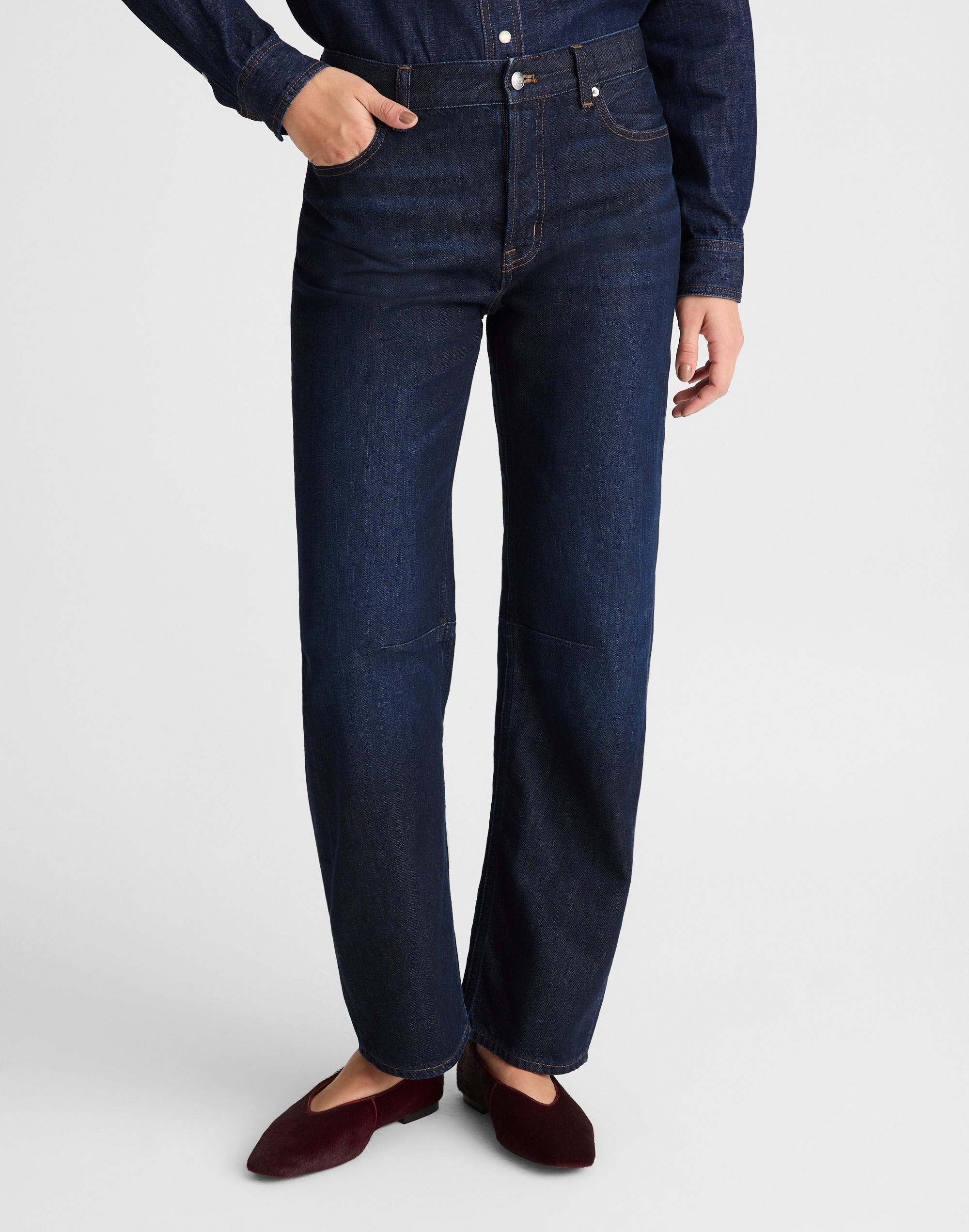 The Darted Barrel-Leg Jean in SoftDrape
