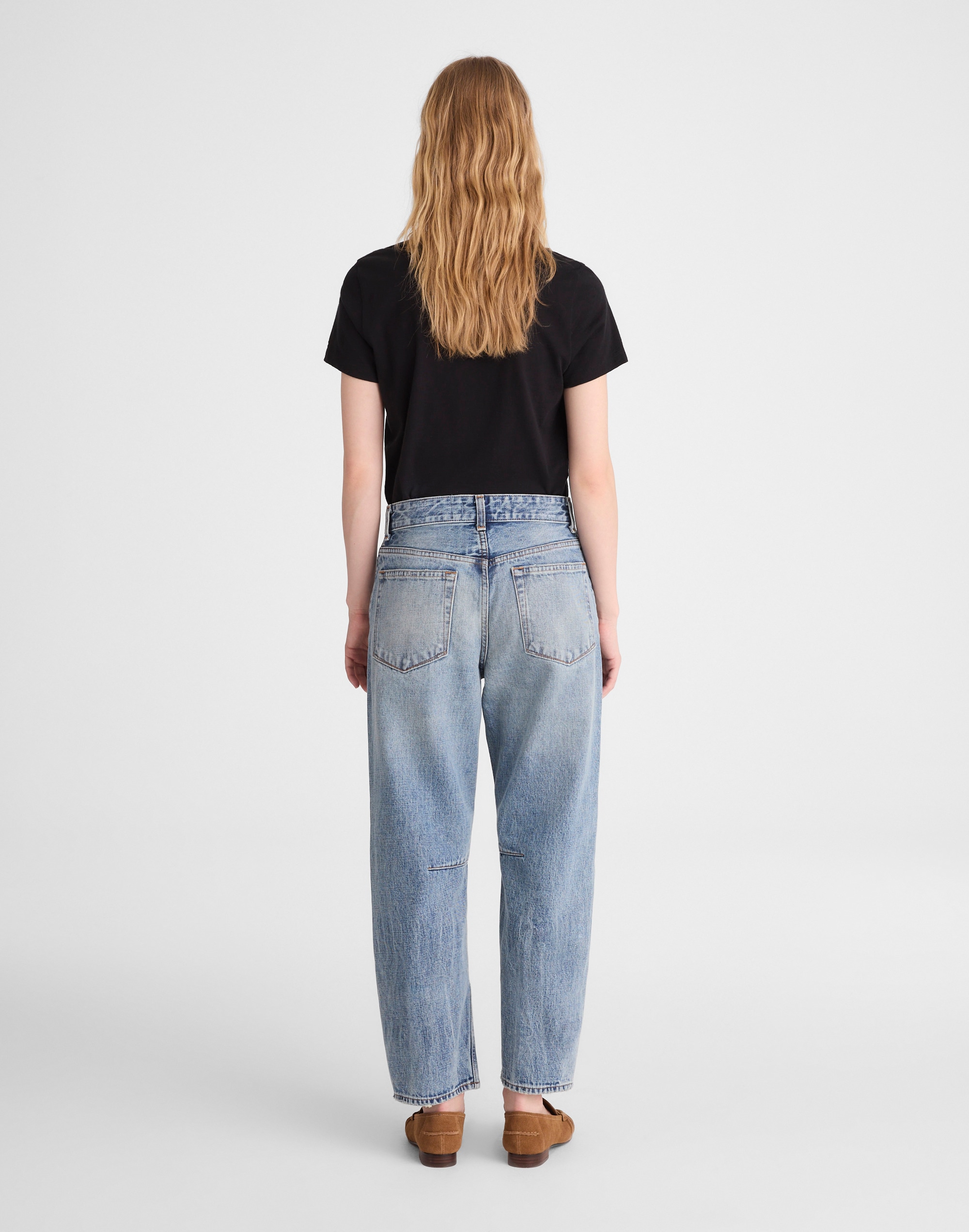 The Darted Barrel-Leg Jean in Japanese Denim