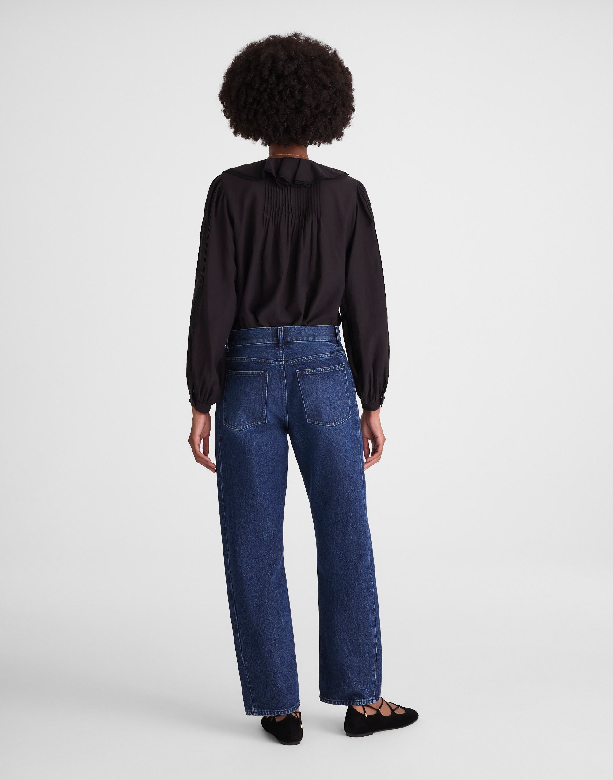 Tall Pieced Barrel-Leg Jeans