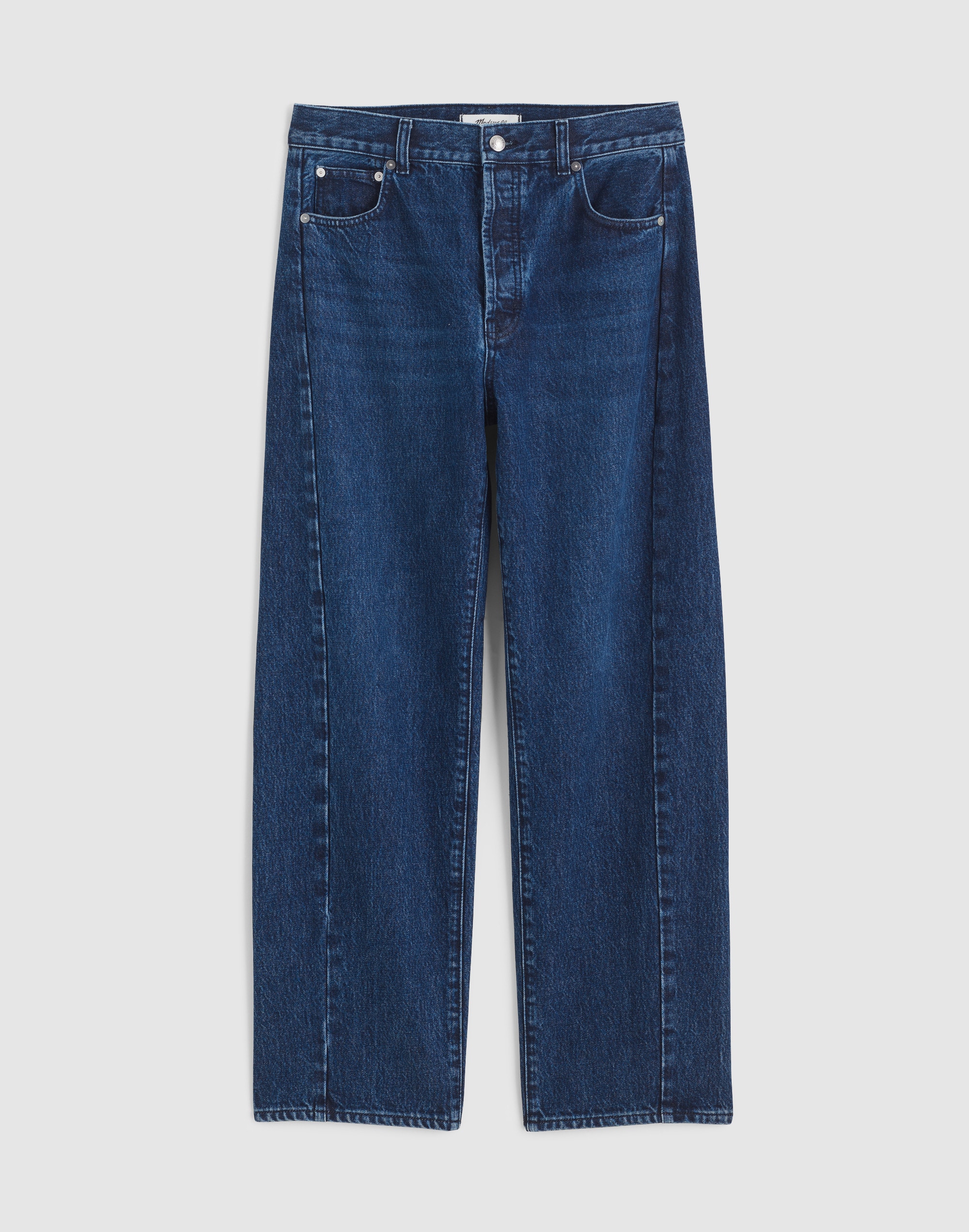 Pieced Barrel-Leg Jeans