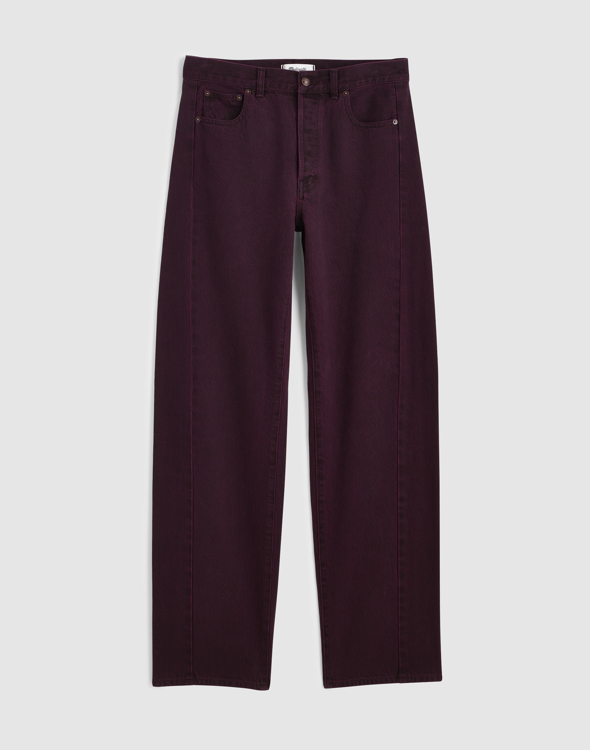 Pieced Barrel-Leg Jeans