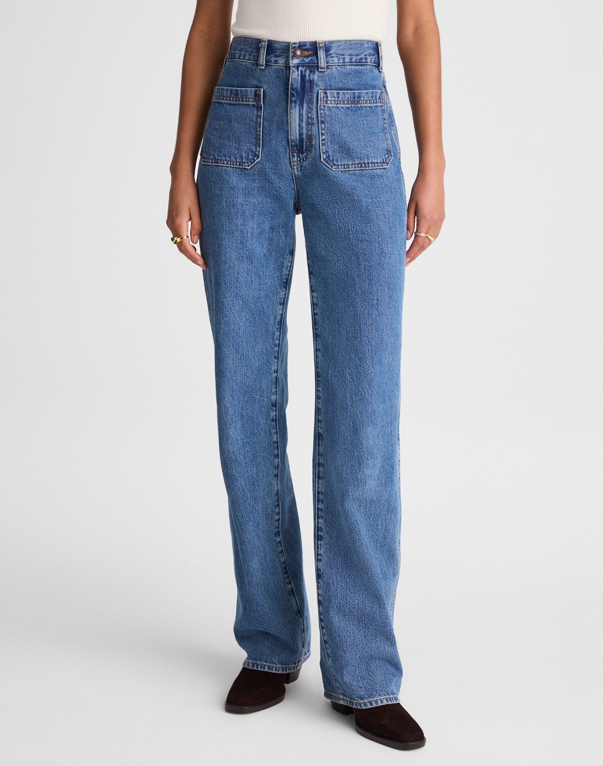 Madewell The Cleo Straight Jean In Red