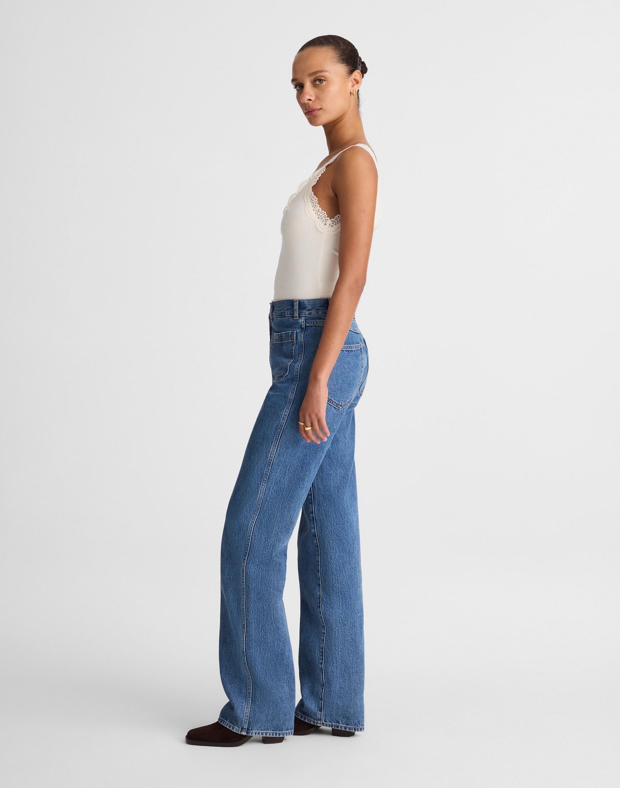 The Tall Cleo Straight Jean in Petersburg Wash