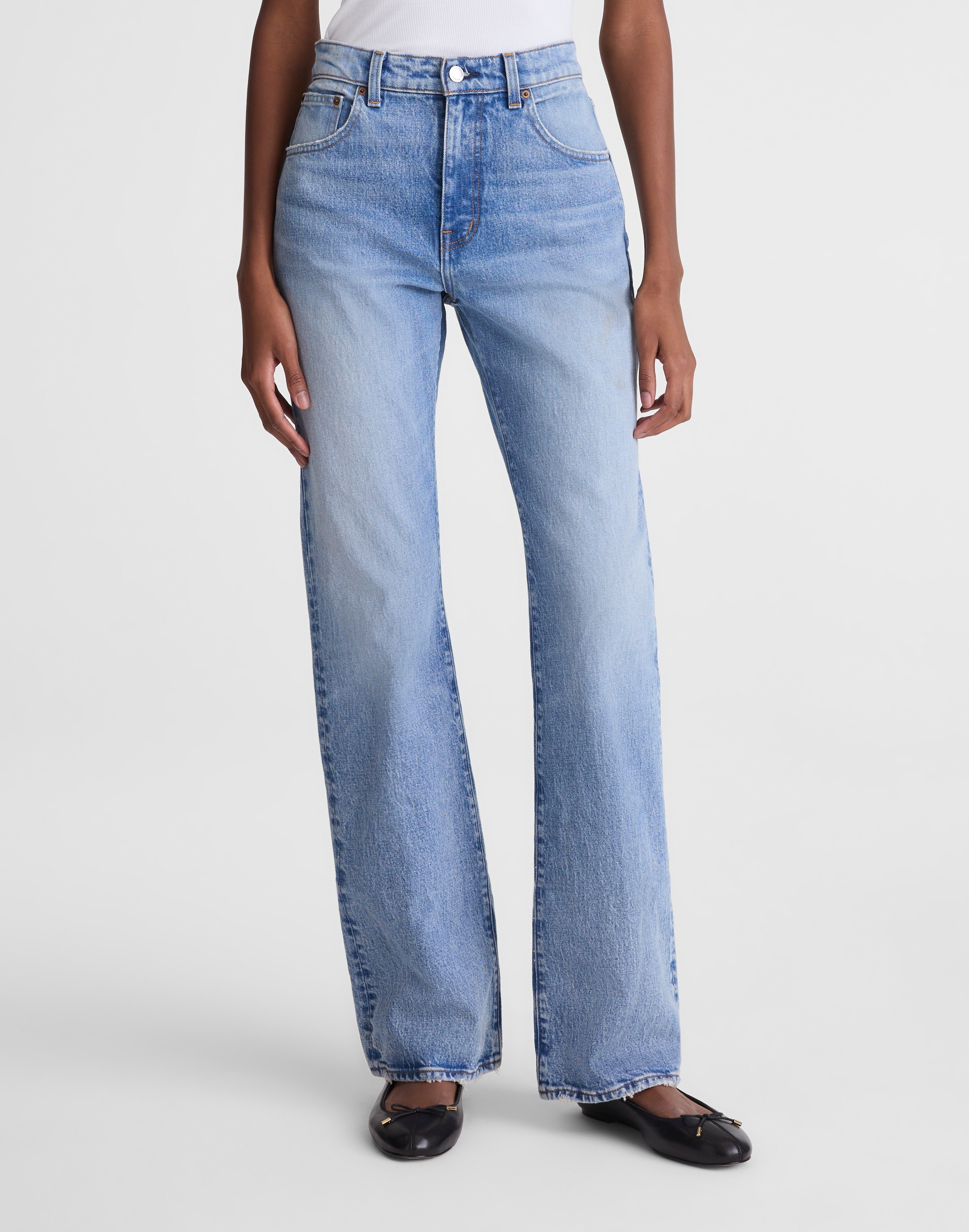 Madewell Relaxed Bootcut Jeans In Multi