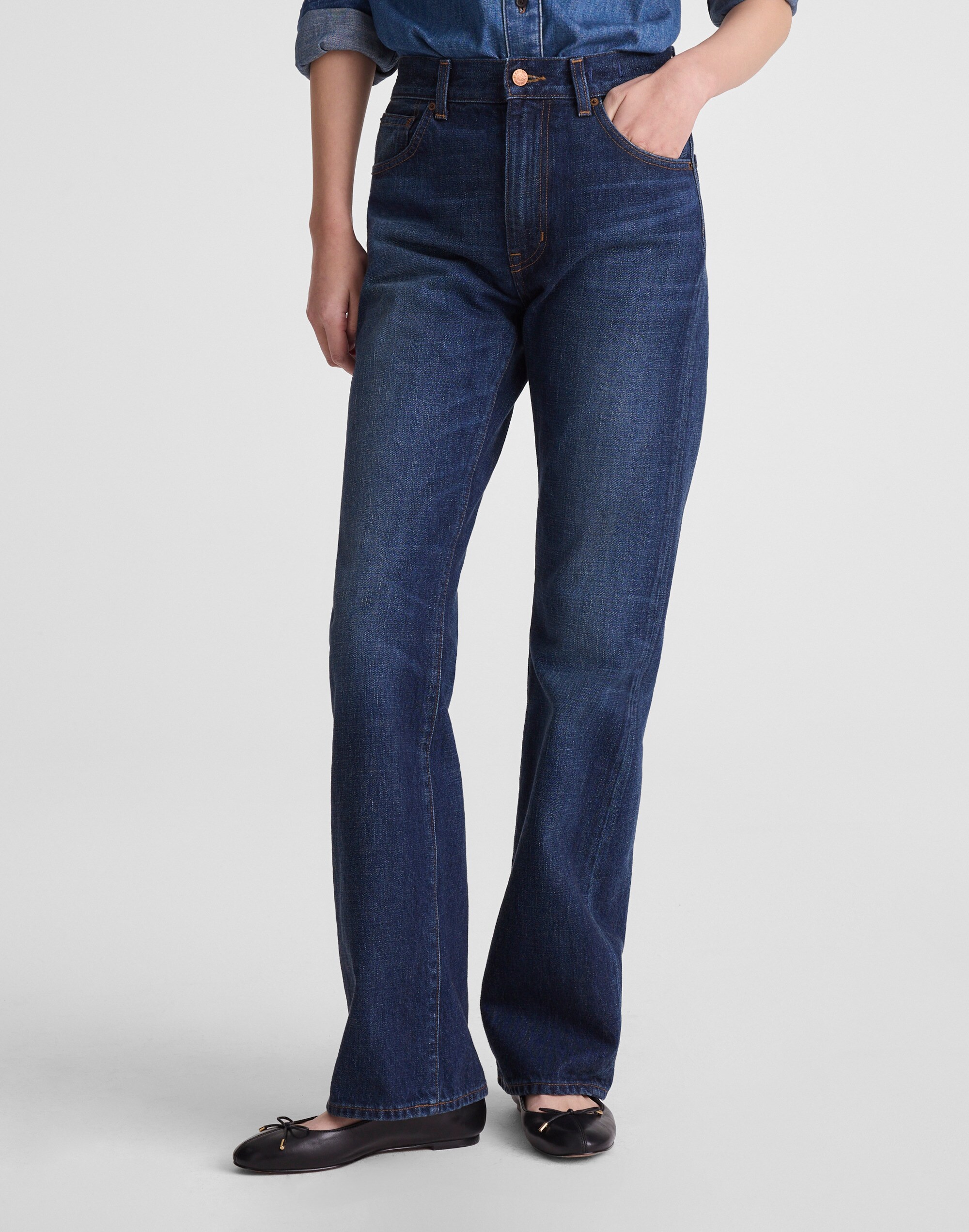 Relaxed Bootcut Jeans in Japanese Denim
