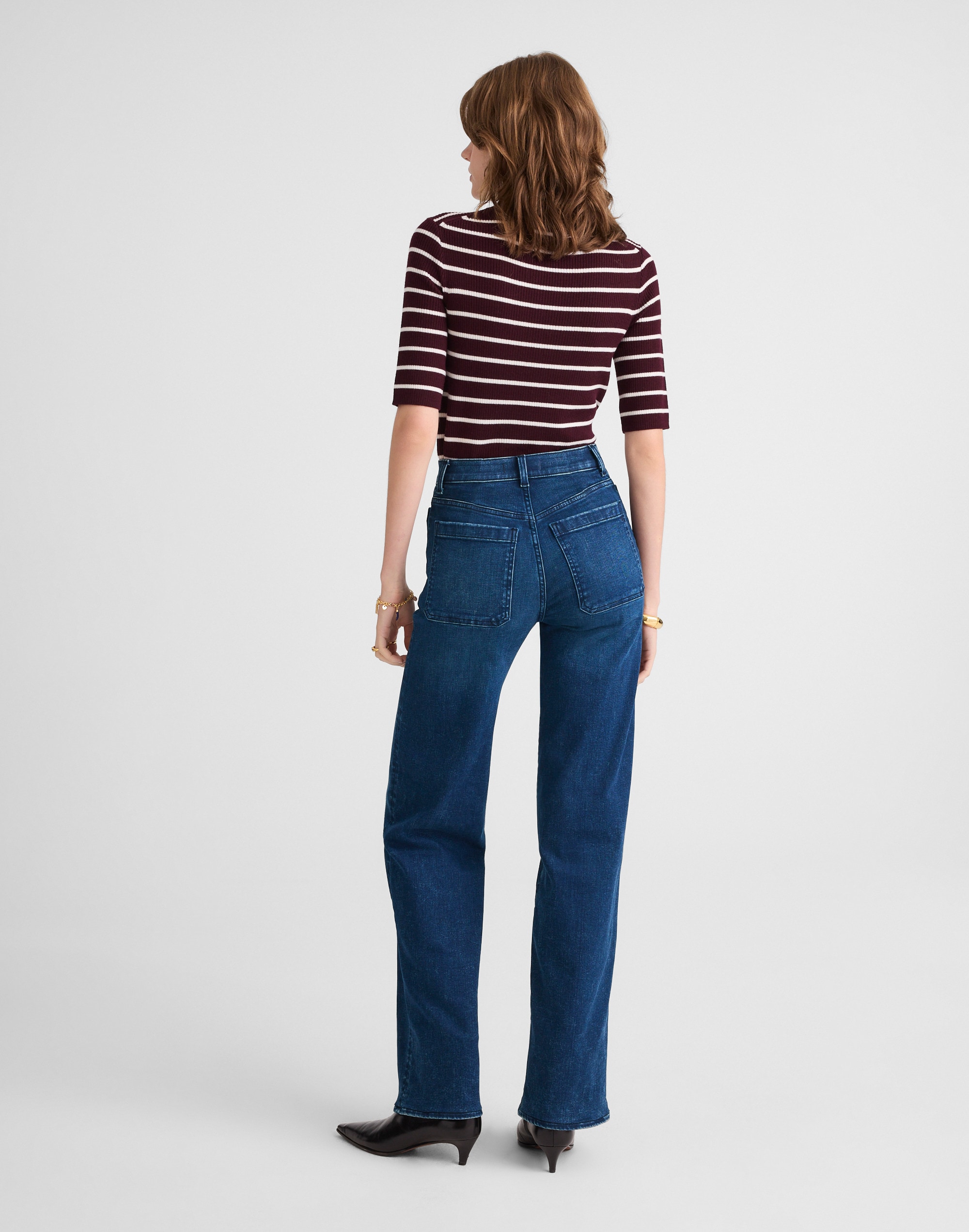 The Emmett Wide-Leg Full Length Jean: Patch Pocket Edition