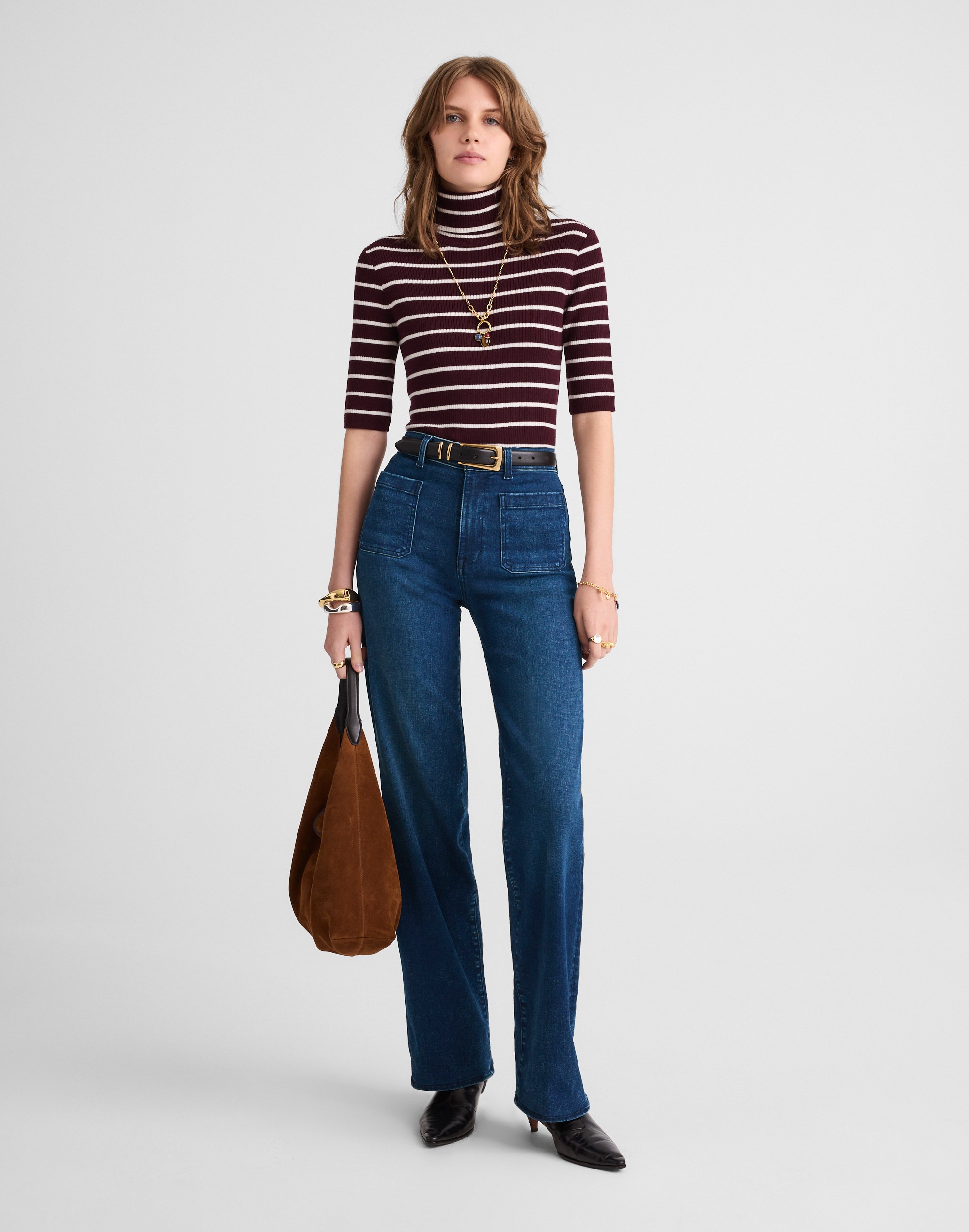 The Emmett Wide-Leg Full Length Jean: Patch Pocket Edition