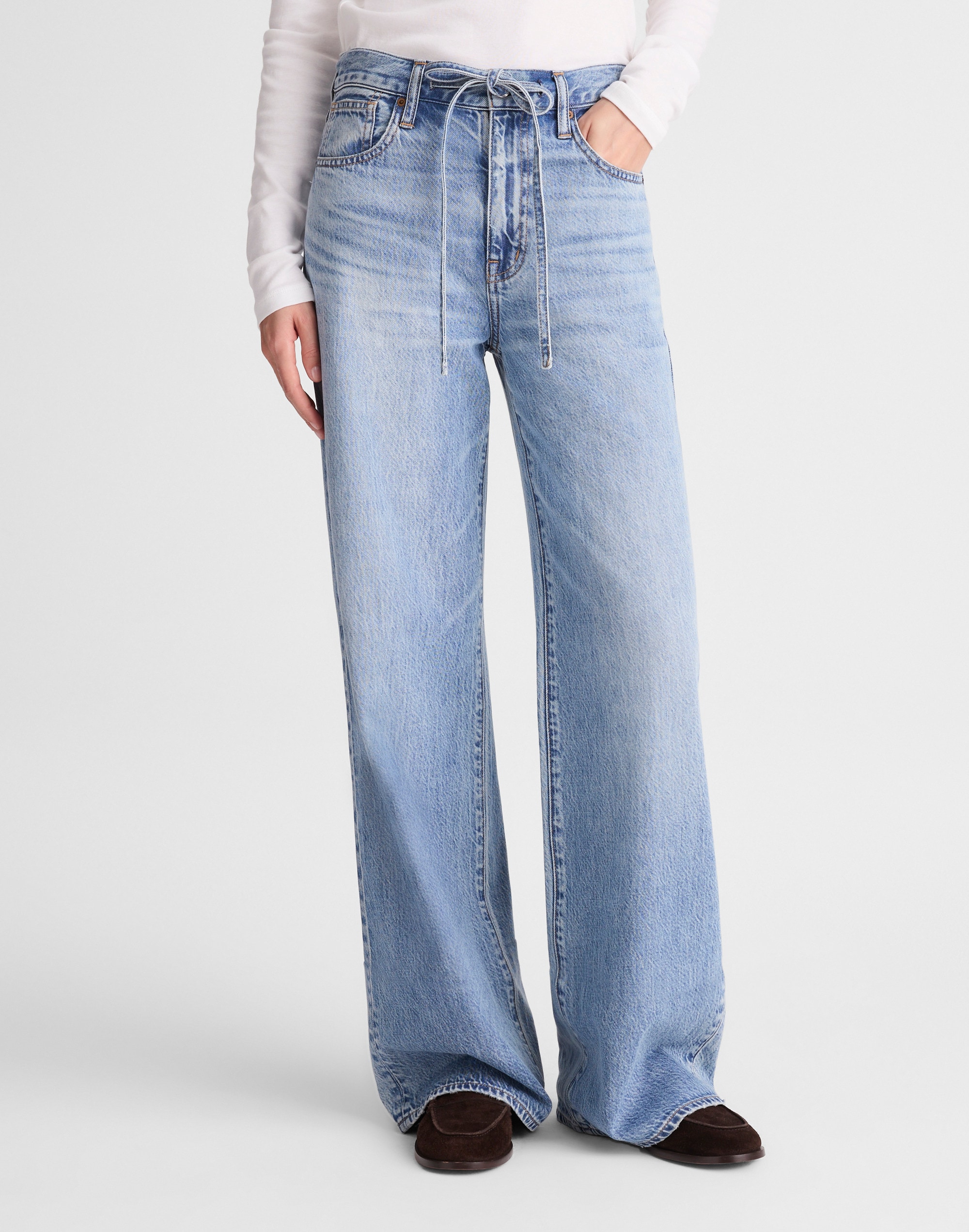 The Tall Ultimate Wide-Leg Jean in Airy Denim