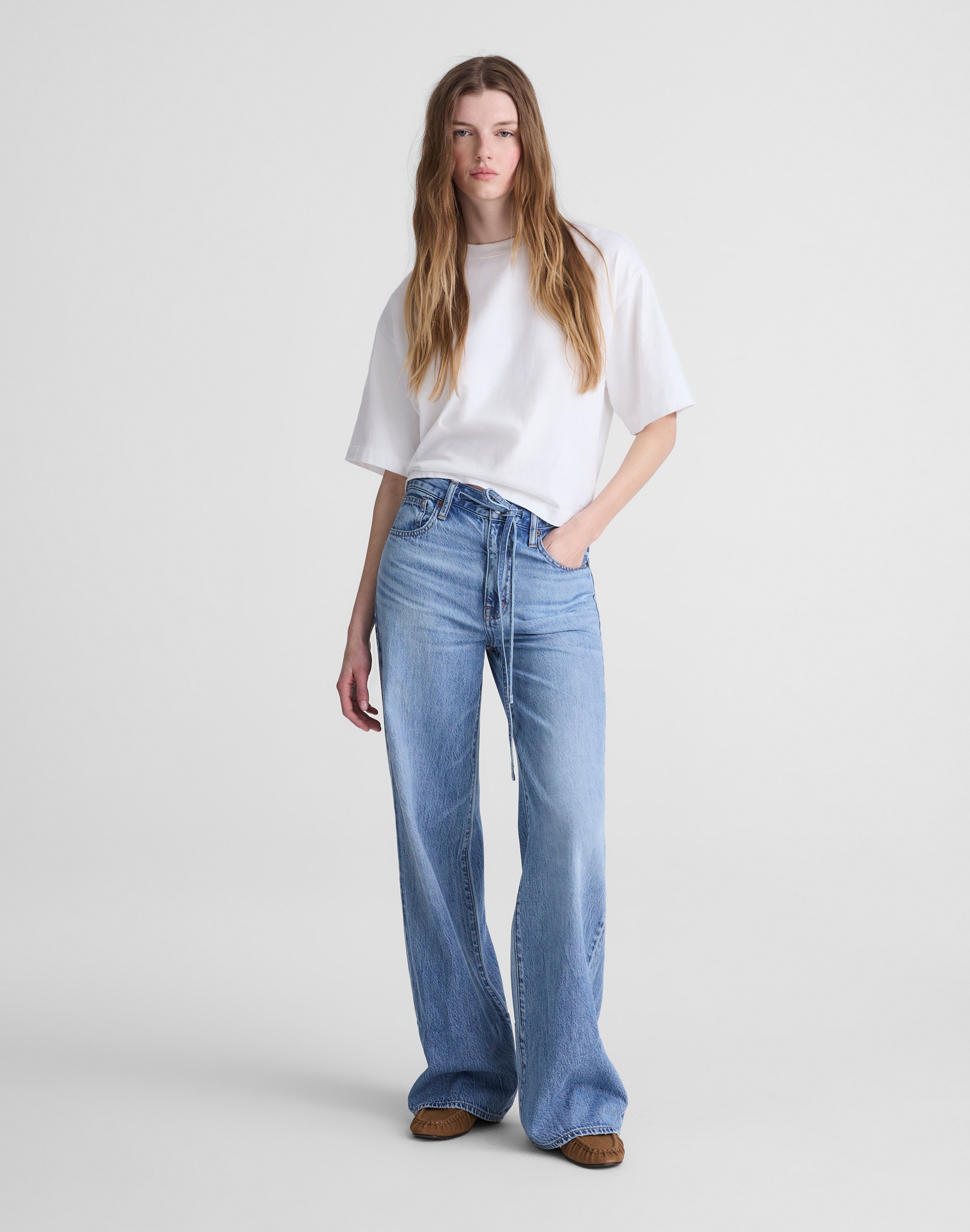 the ultimate wide-leg jean in airy denim