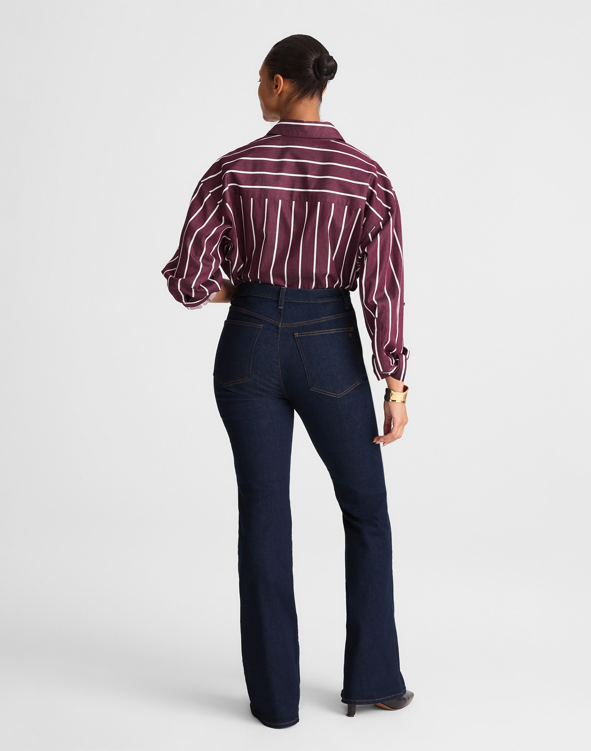 The Curvy Stretch Flare Jean in Rinse Wash Alternate Image 4