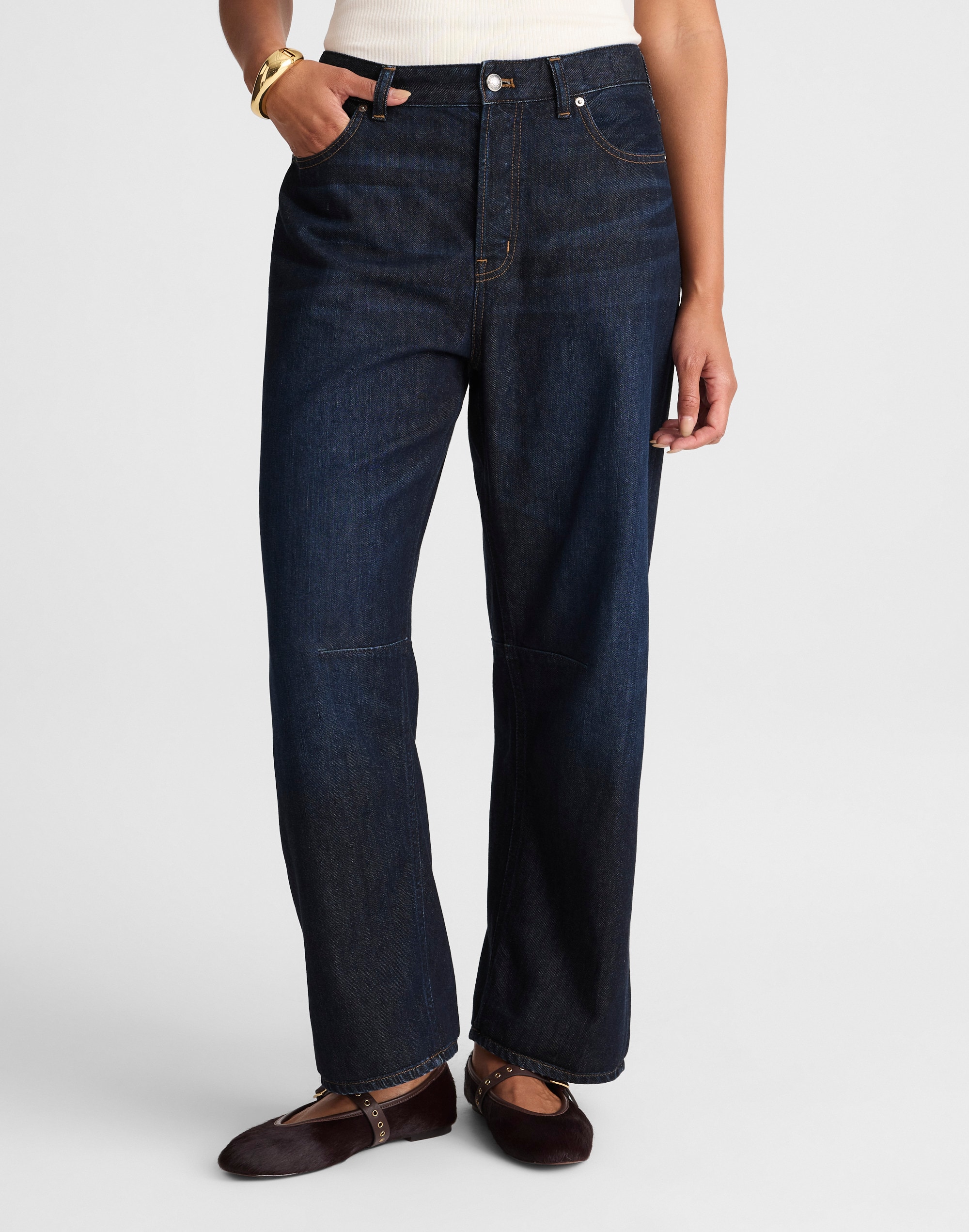 The Curvy Darted Barrel-Leg Jean SoftDrape