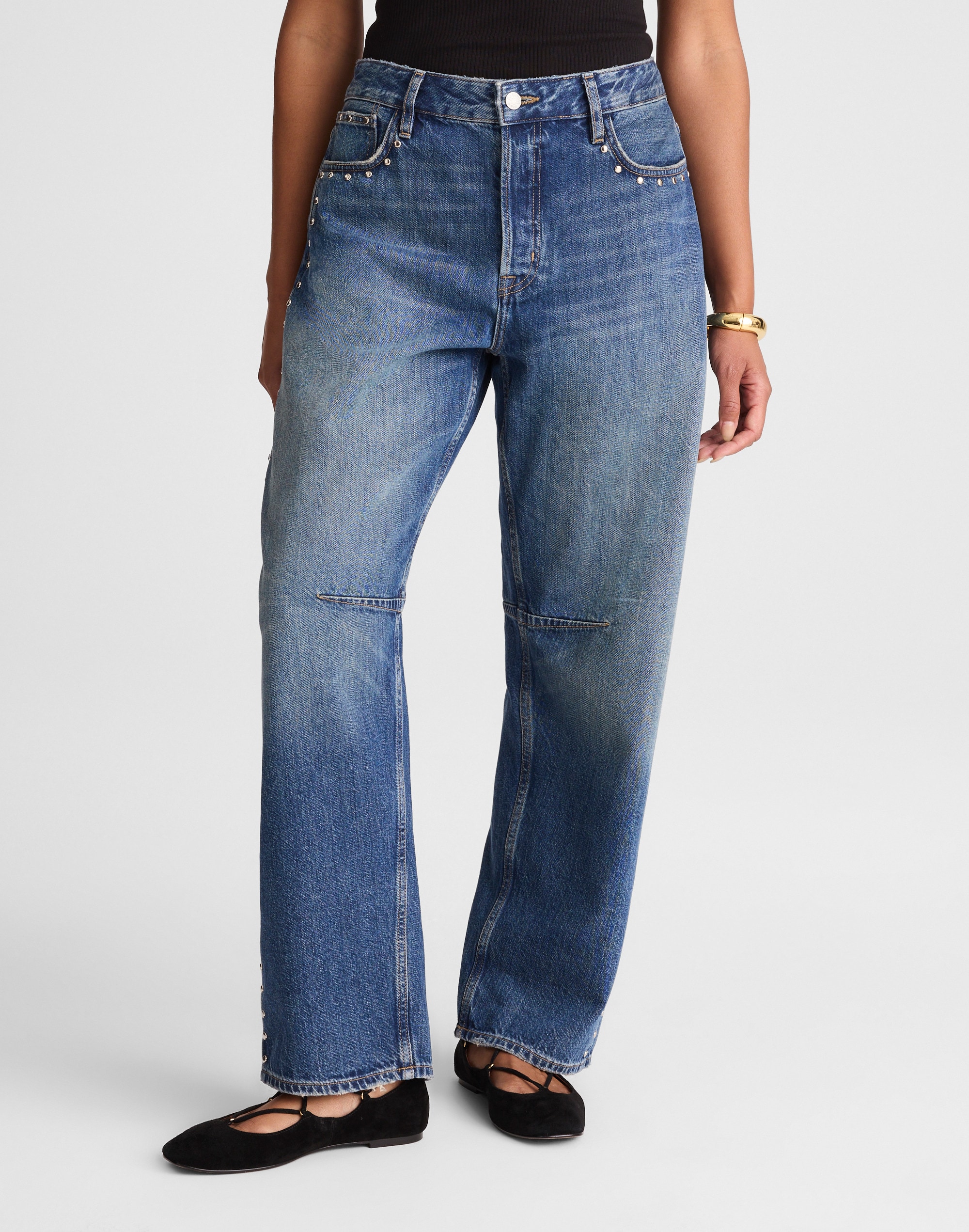 The Curvy Darted Barrel-Leg Jean