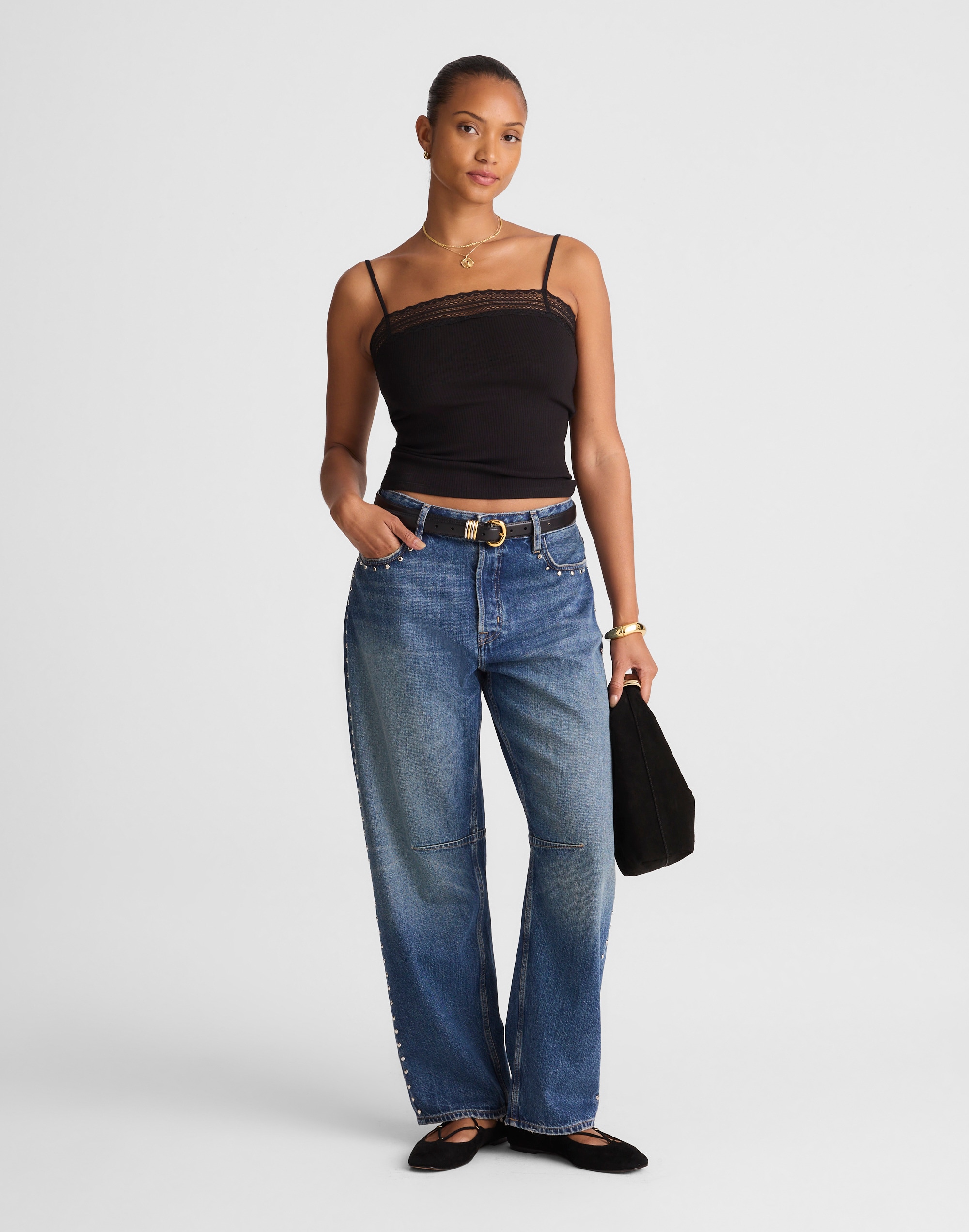 The Curvy Darted Barrel-Leg Jean