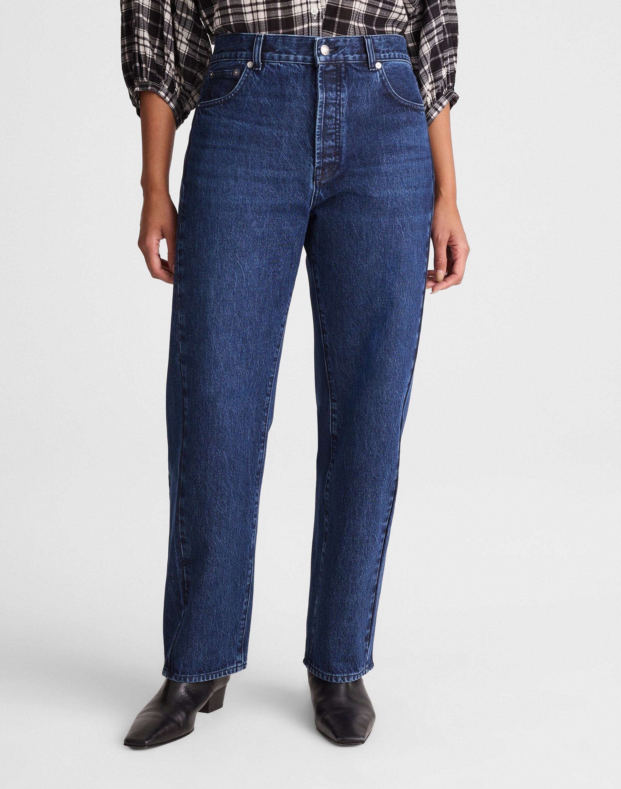 The Curvy Pieced Barrel-Leg Jean