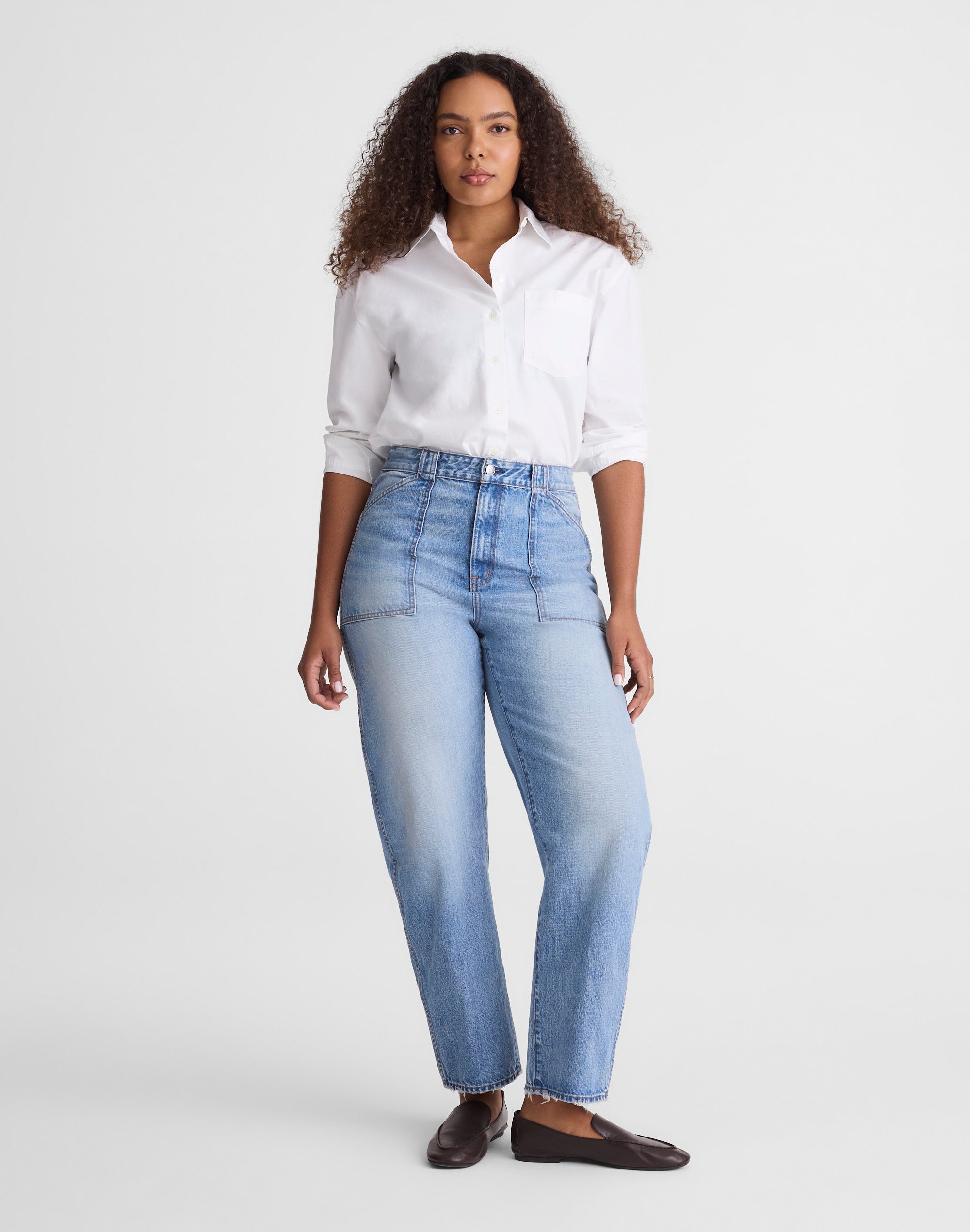 the curvy balloon utility jean