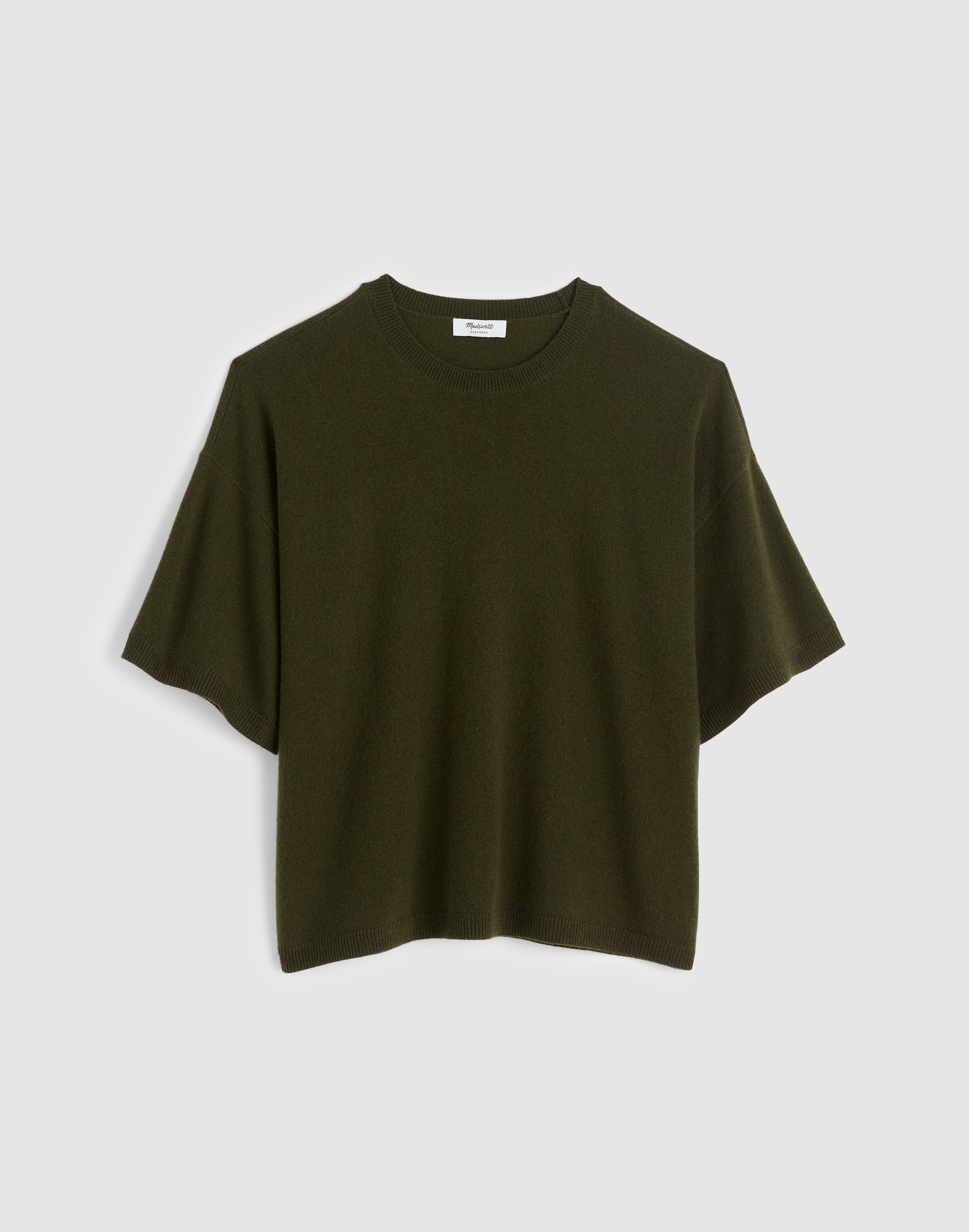 Short-Sleeve Sweater Tee in 100% Cashmere