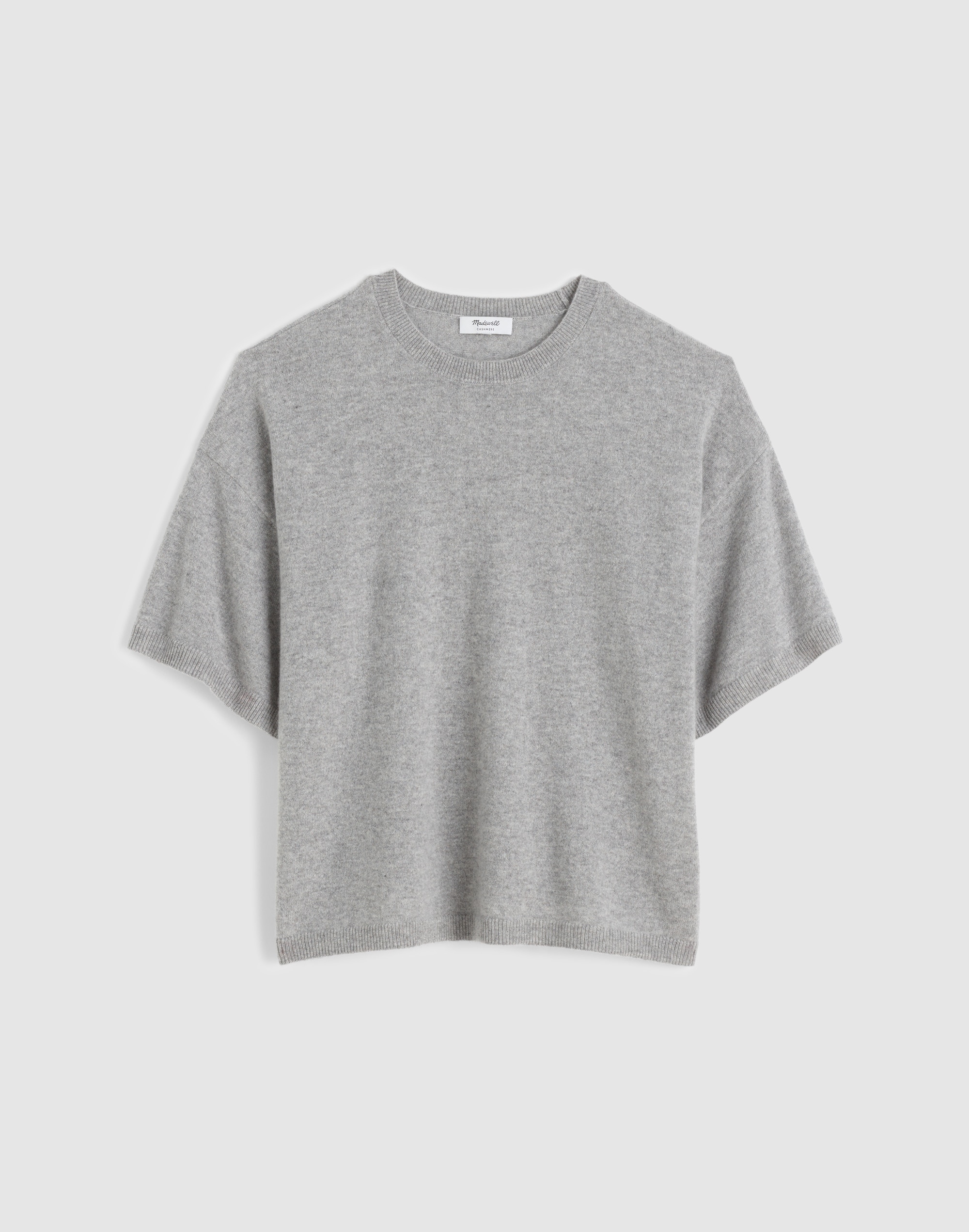 Short-Sleeve Sweater Tee in 100% Cashmere