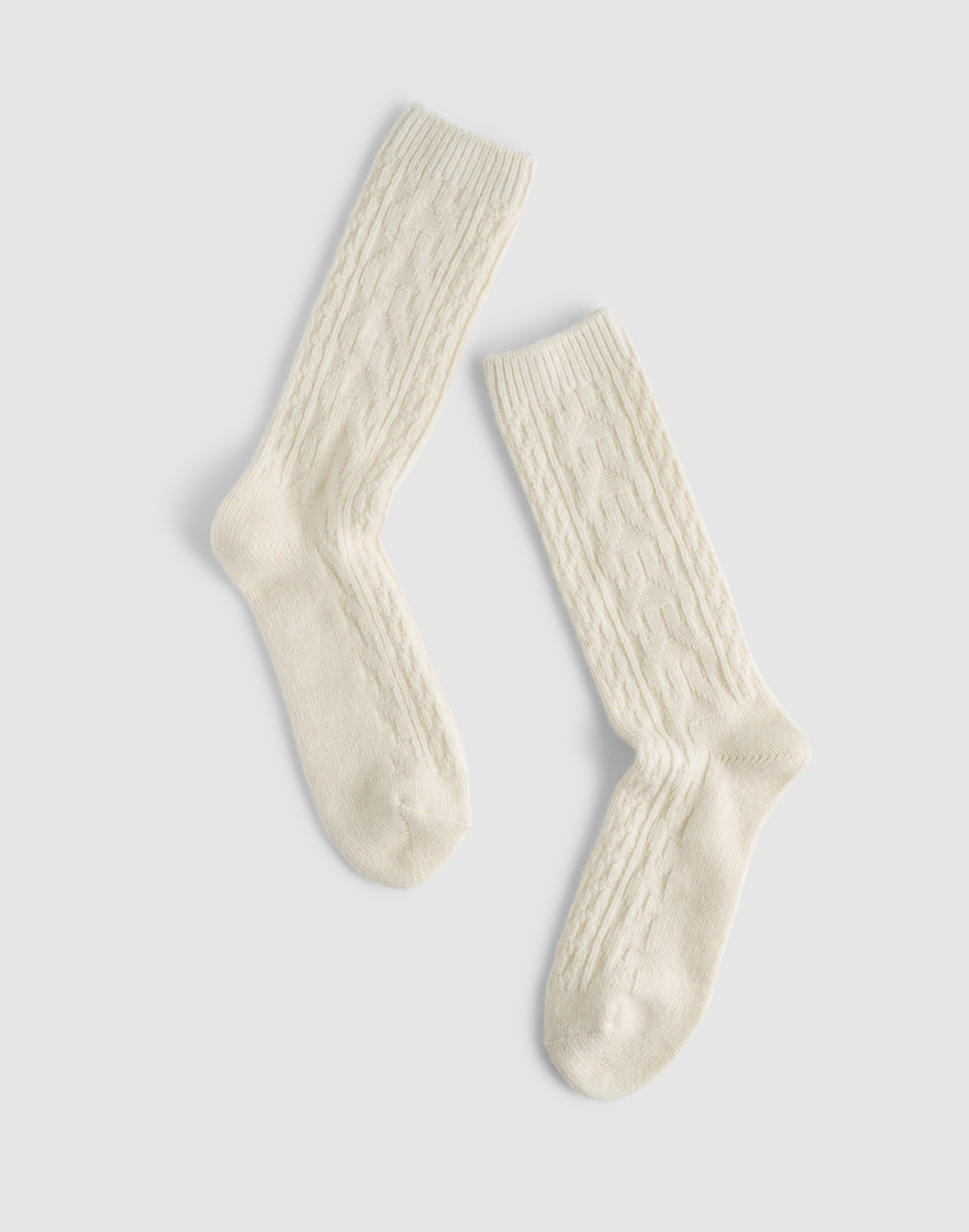 Cable-Knit Trouser Socks