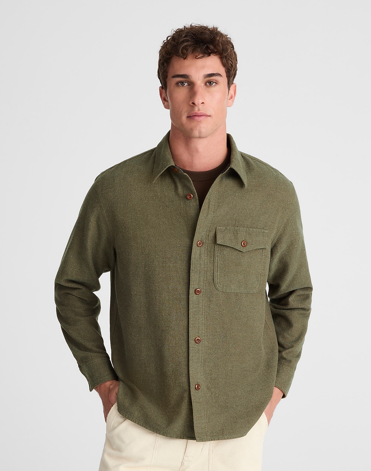 Work Shirt in Herringbone